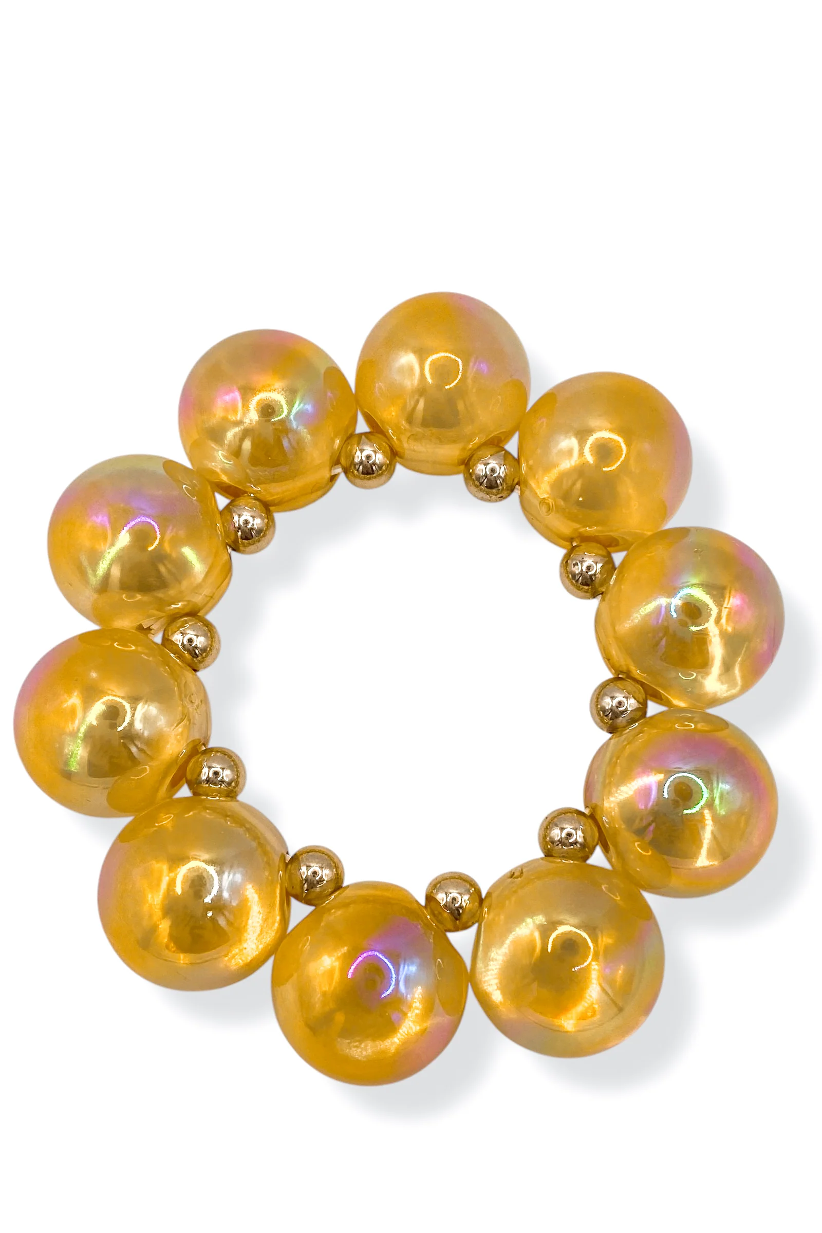Pay The Price Yellow Stretch Bracelet