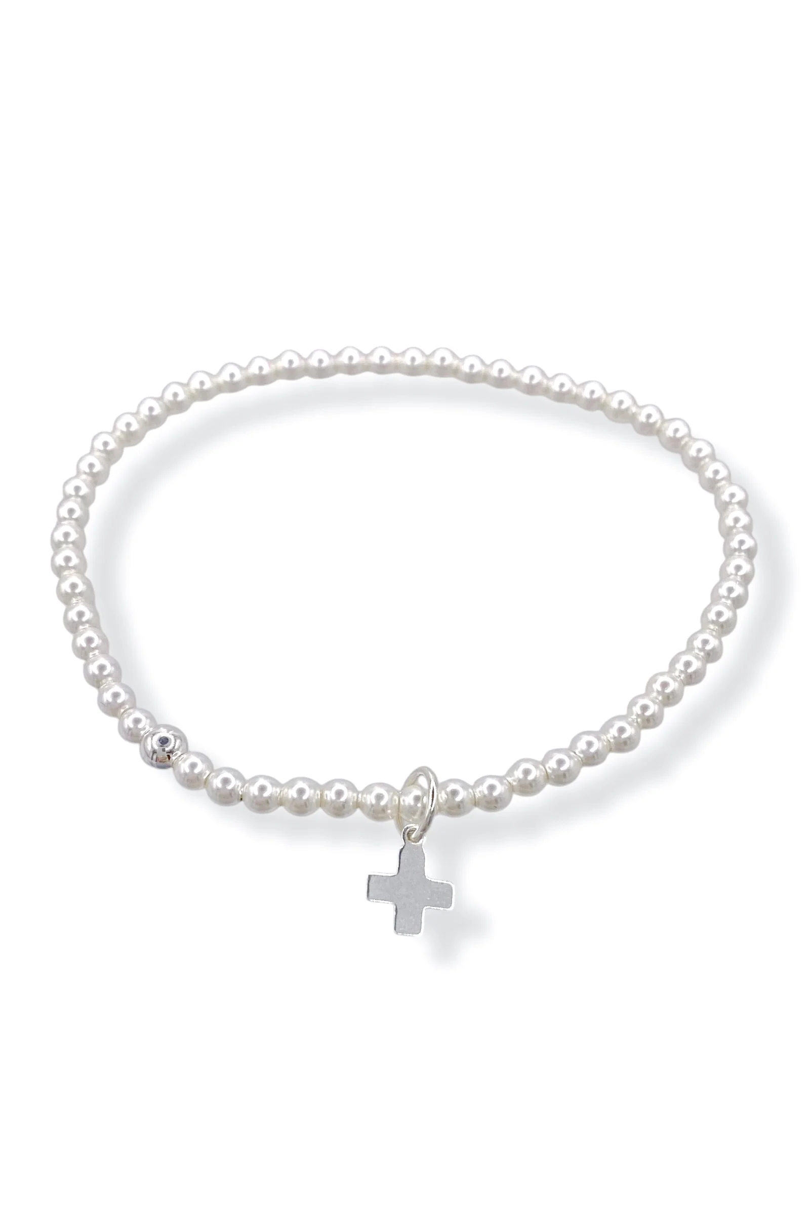 enewton Pearl 3mm Cross Sterling Bracelet