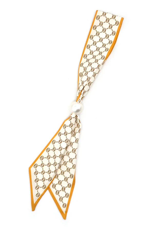 Most of It Pearl Yellow Scarf Necklace