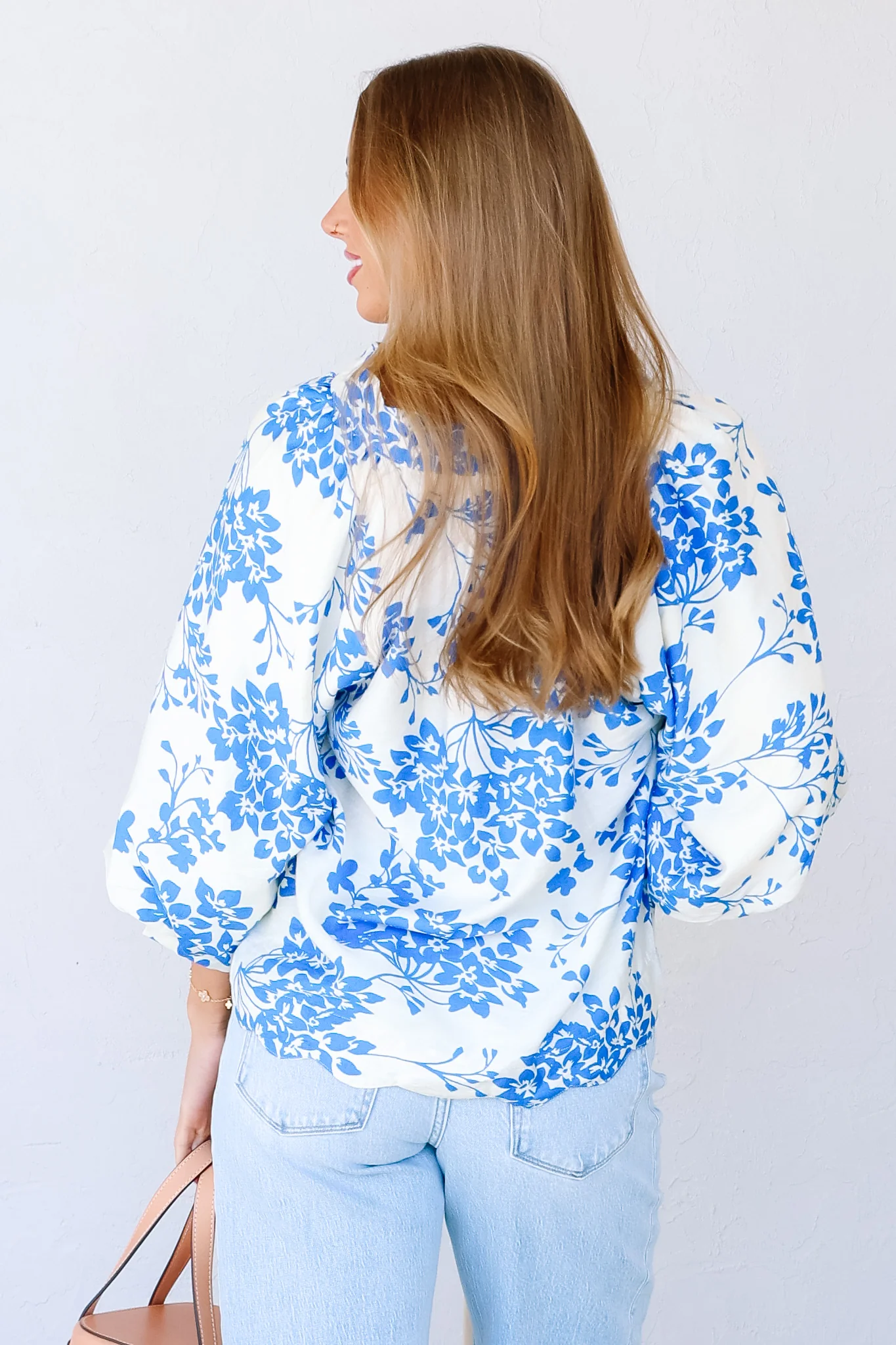 Perfect Moment Cerulean Cherry Blossom Short Sleeve Top - Image 4