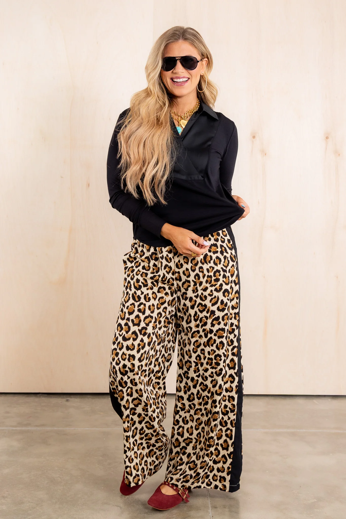 Lysse Pietra Black Long Sleeve Blouse