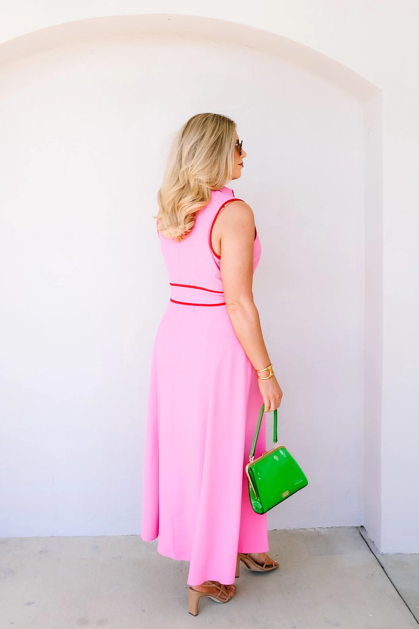 Harmony Pink Sleeveless Maxi Dress - Image 5