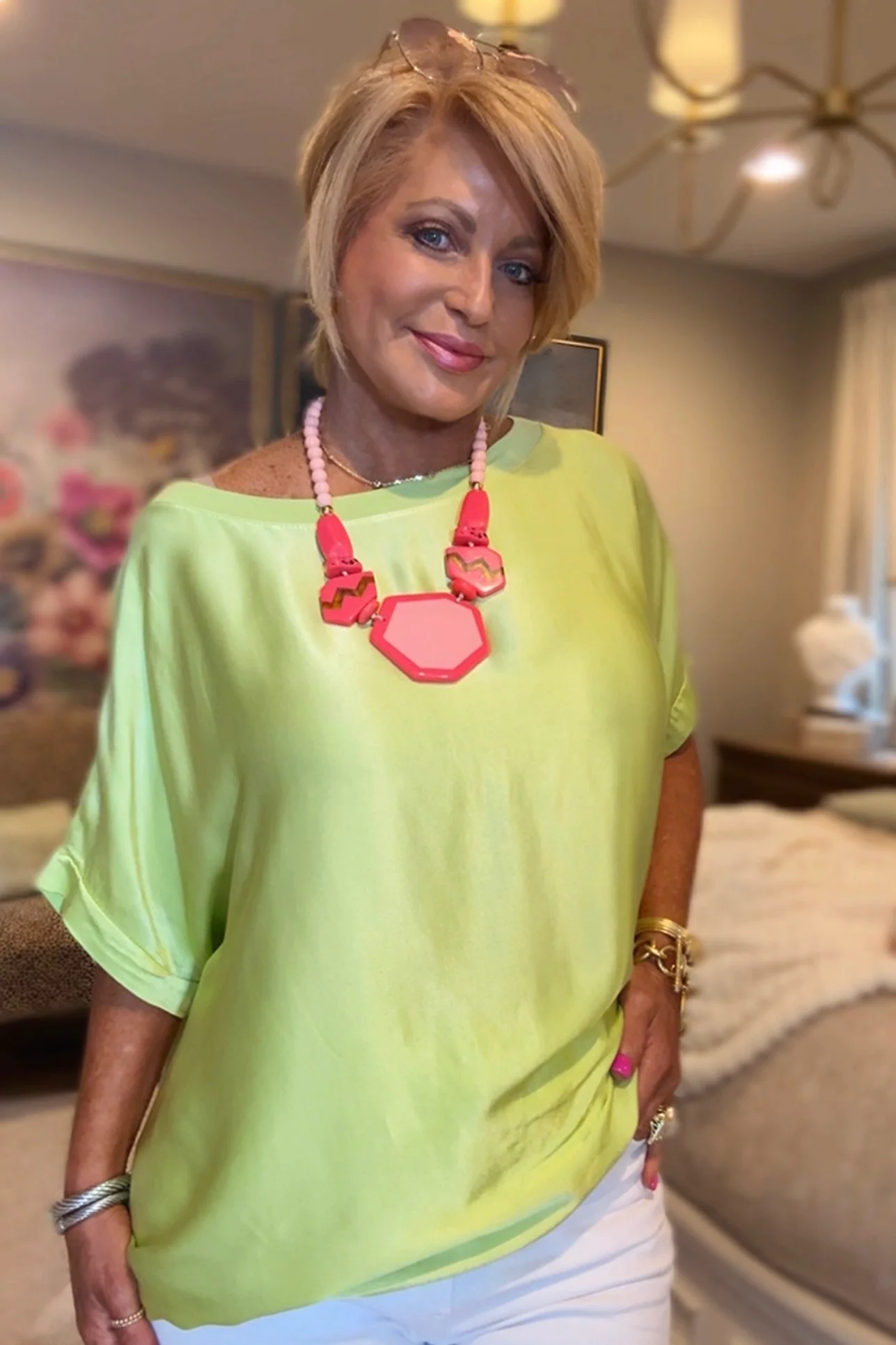 Knowing Limits Pink Statement Necklace *Final Sale* - Image 2