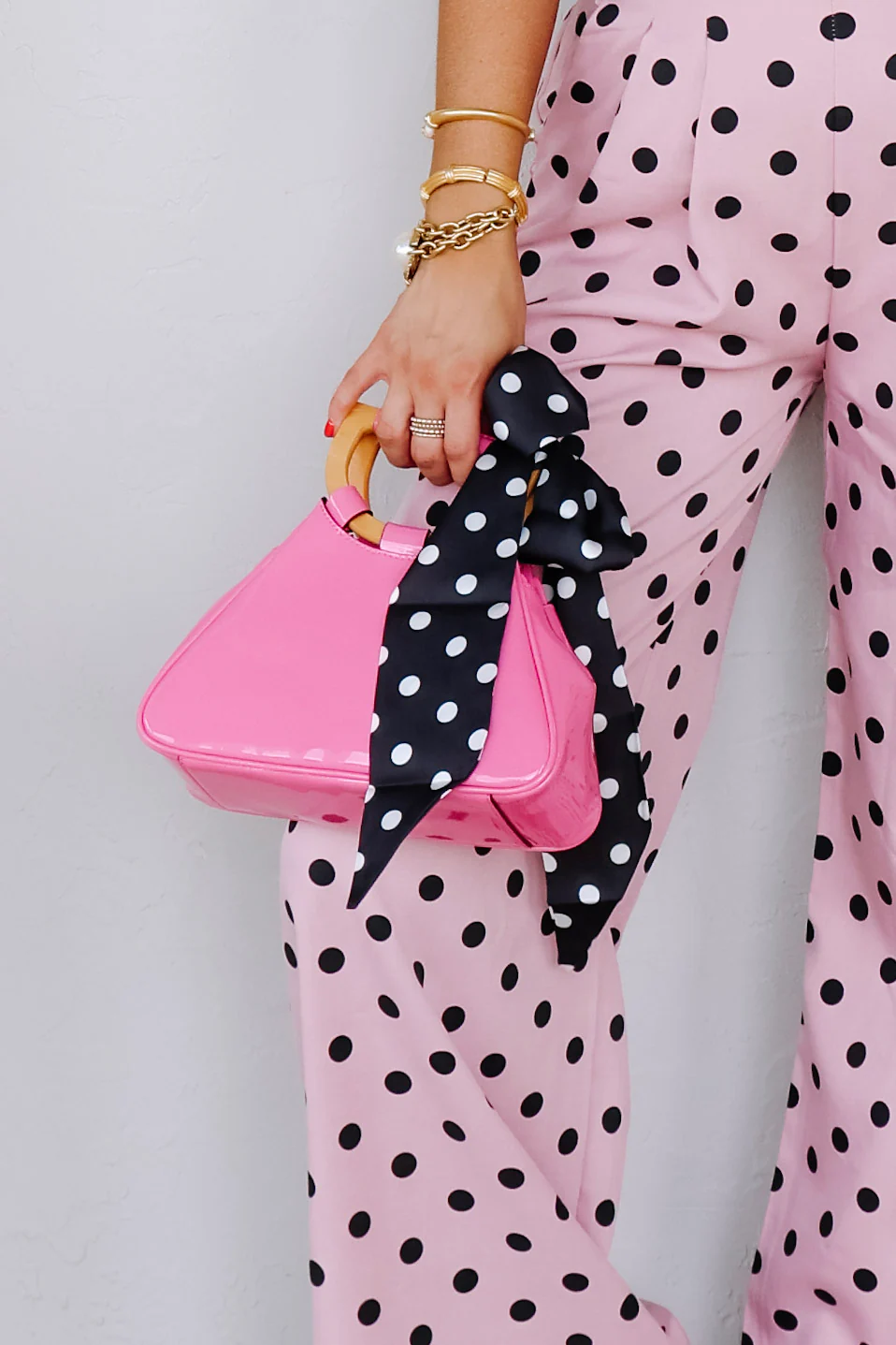 Kept In Mind Black Polka Dot Twilly Scarf - Image 3