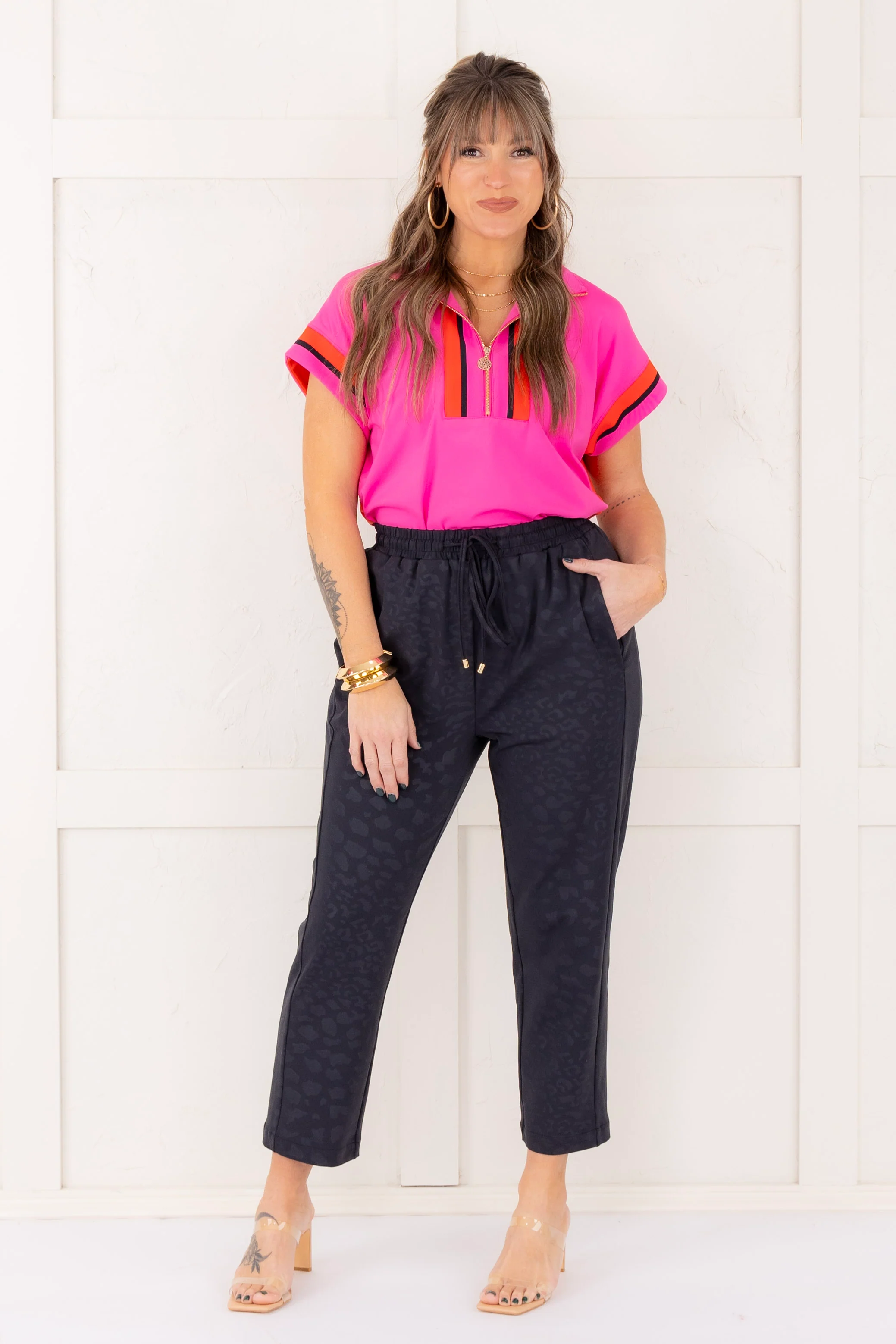 Emily McCarthy Poppy Berry Colorblock Pullover Top - Image 4