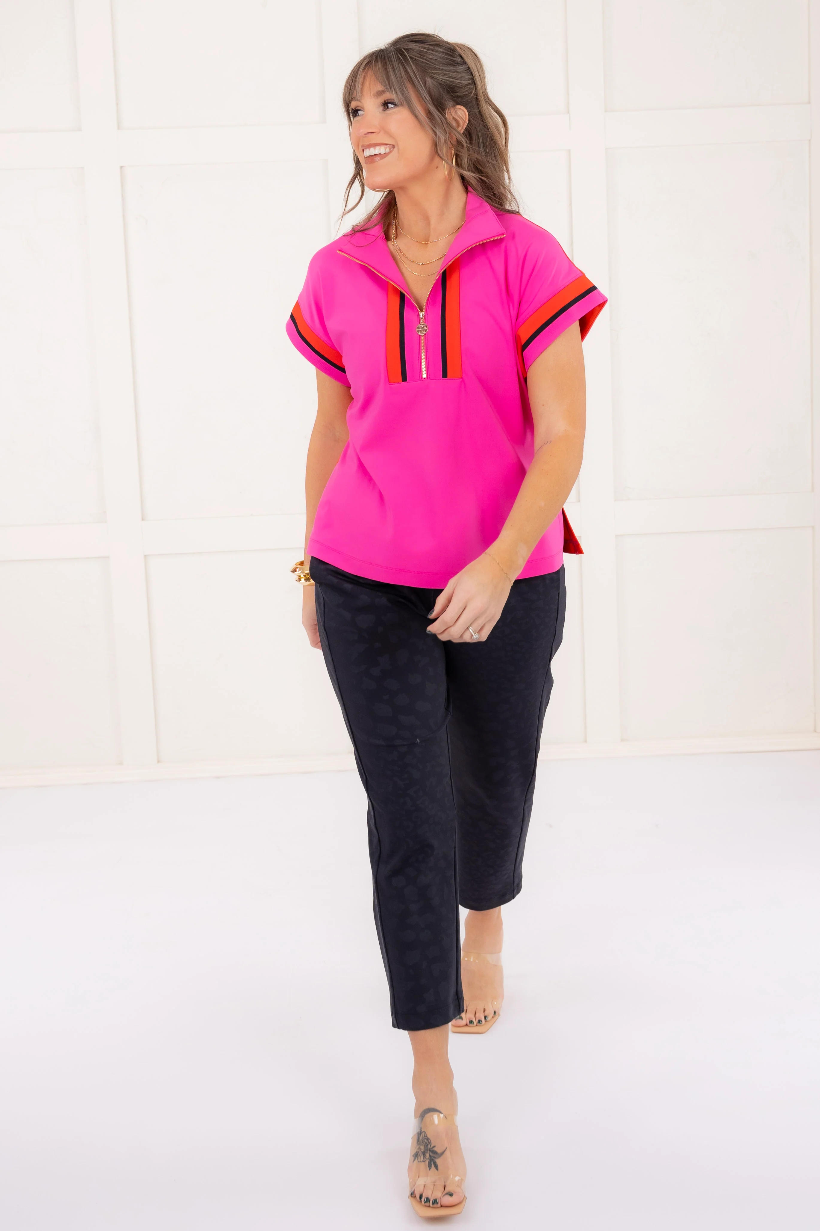 Emily McCarthy Poppy Berry Colorblock Pullover Top - Image 5