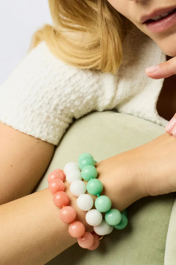 Julie Vos Portofino Melon Jade Beaded Bracelet - Image 2