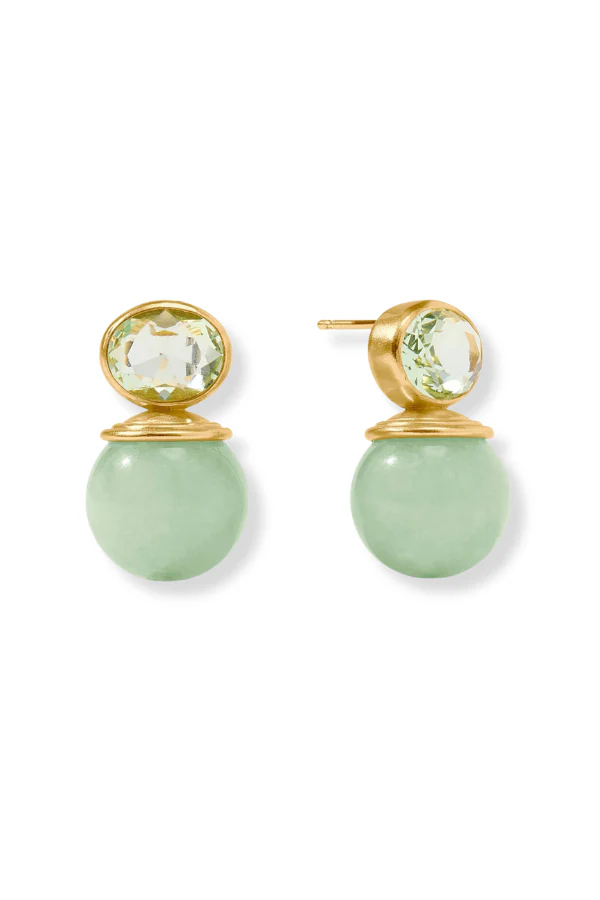 Julie Vos Portofino Aqua Jade Earrings