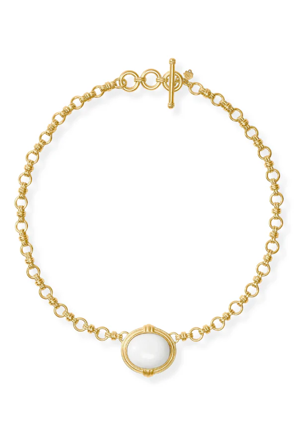 Julie Vos Portofino White Jade Demi Necklace