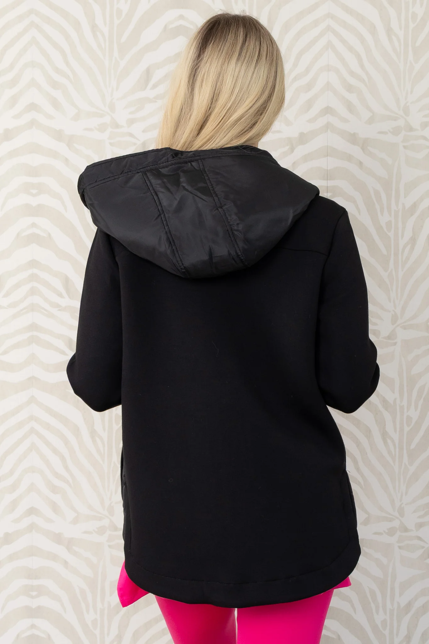 Tribal Quilted Front Black Long Sleeve Jacket - Image 5