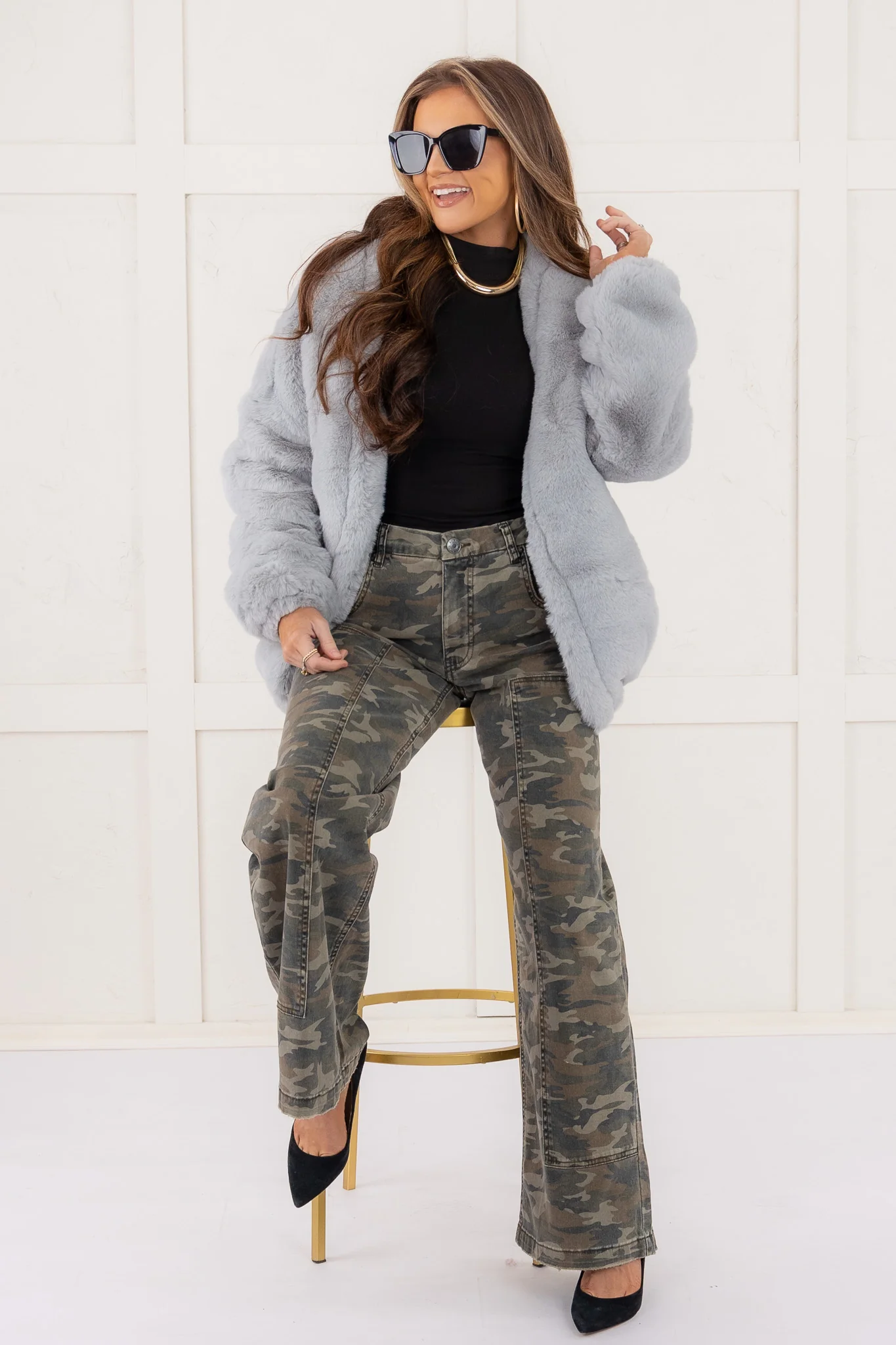 Raelene Faux Fur Coat - FINAL SALE - Image 2