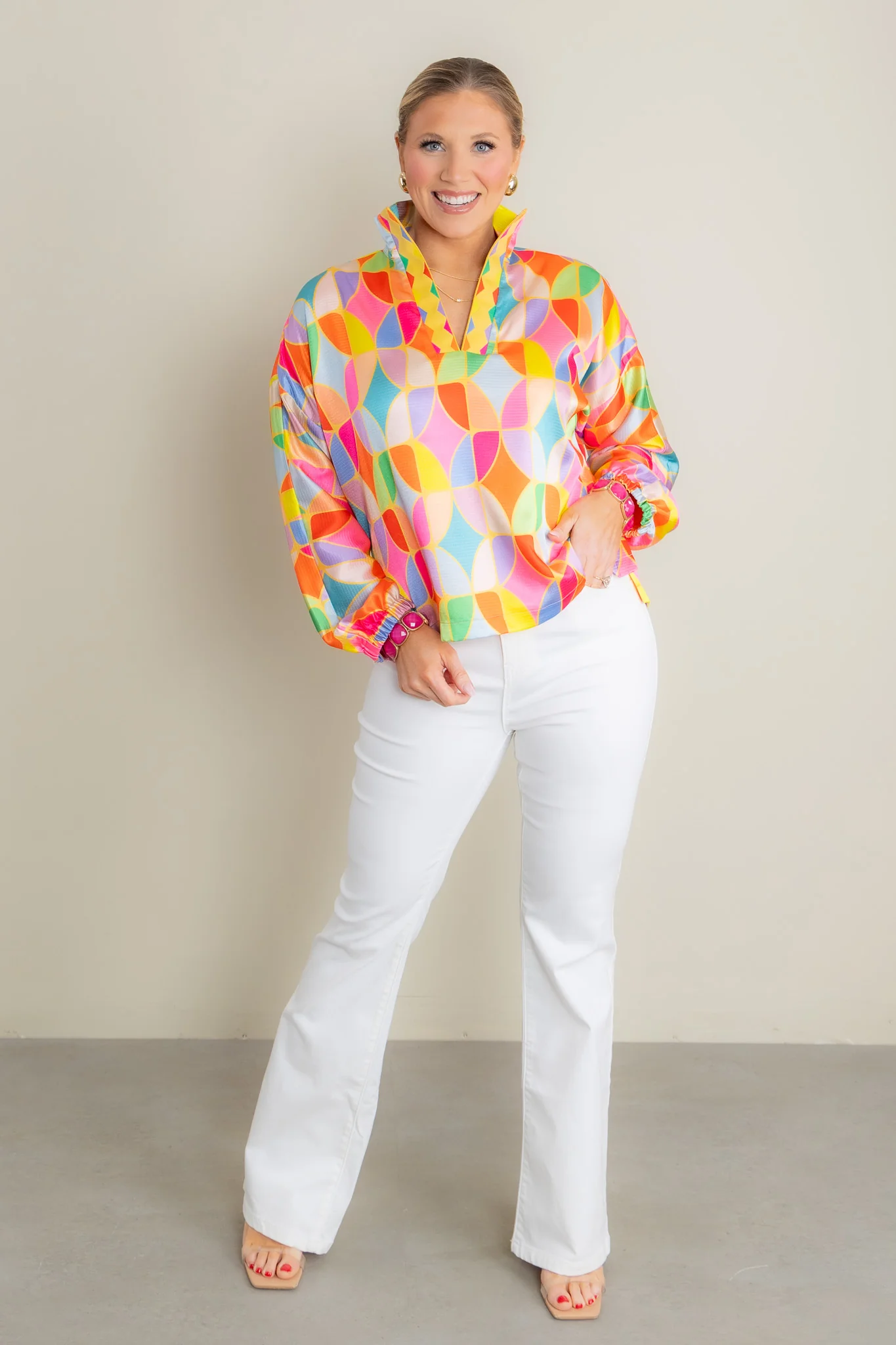 Raleigh High Rise Bootcut Ivory Pant - FINAL SALE - Image 2