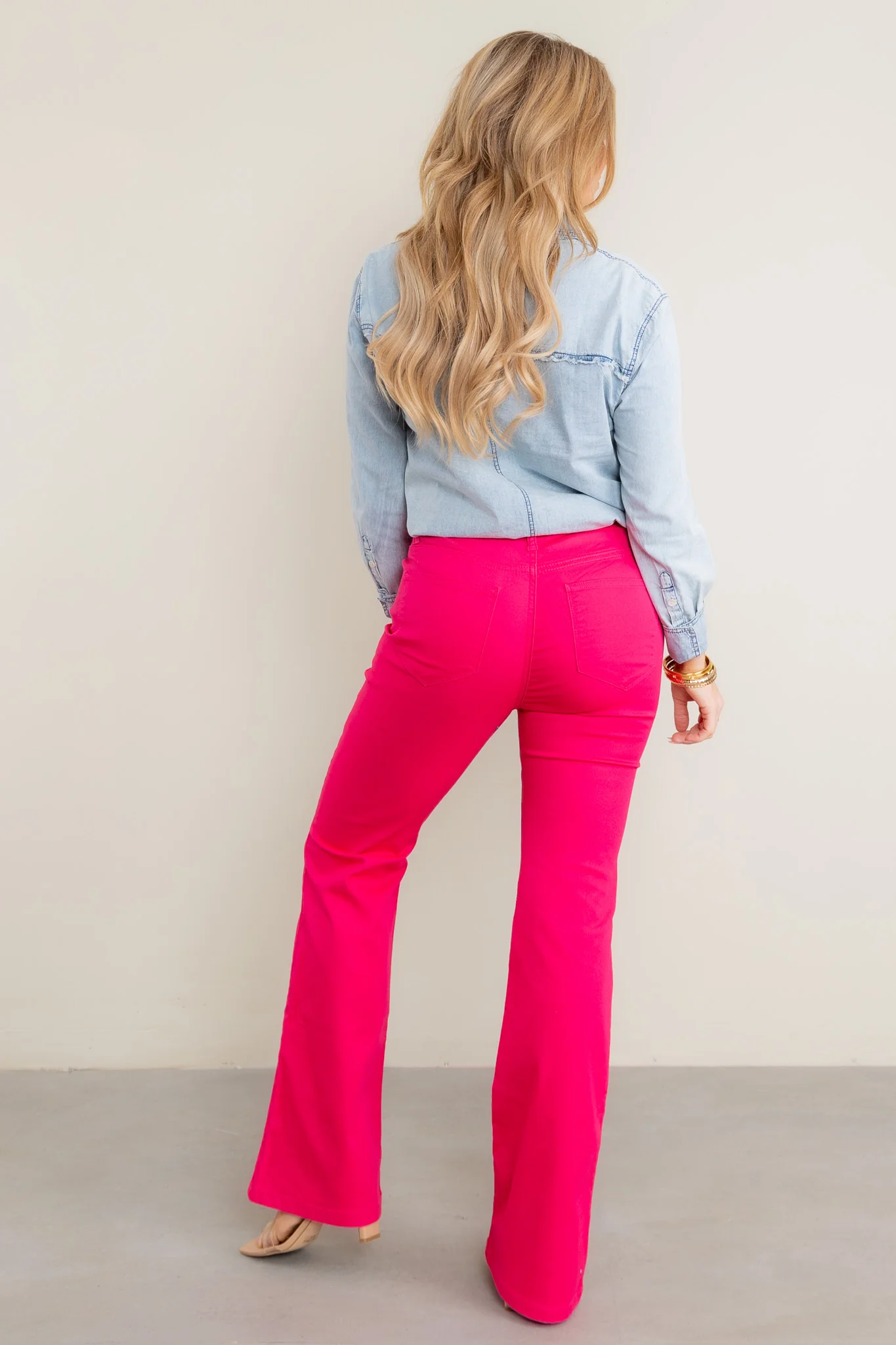 Raleigh High Rise Bootcut Fuchsia Pant - FINAL SALE - Image 2