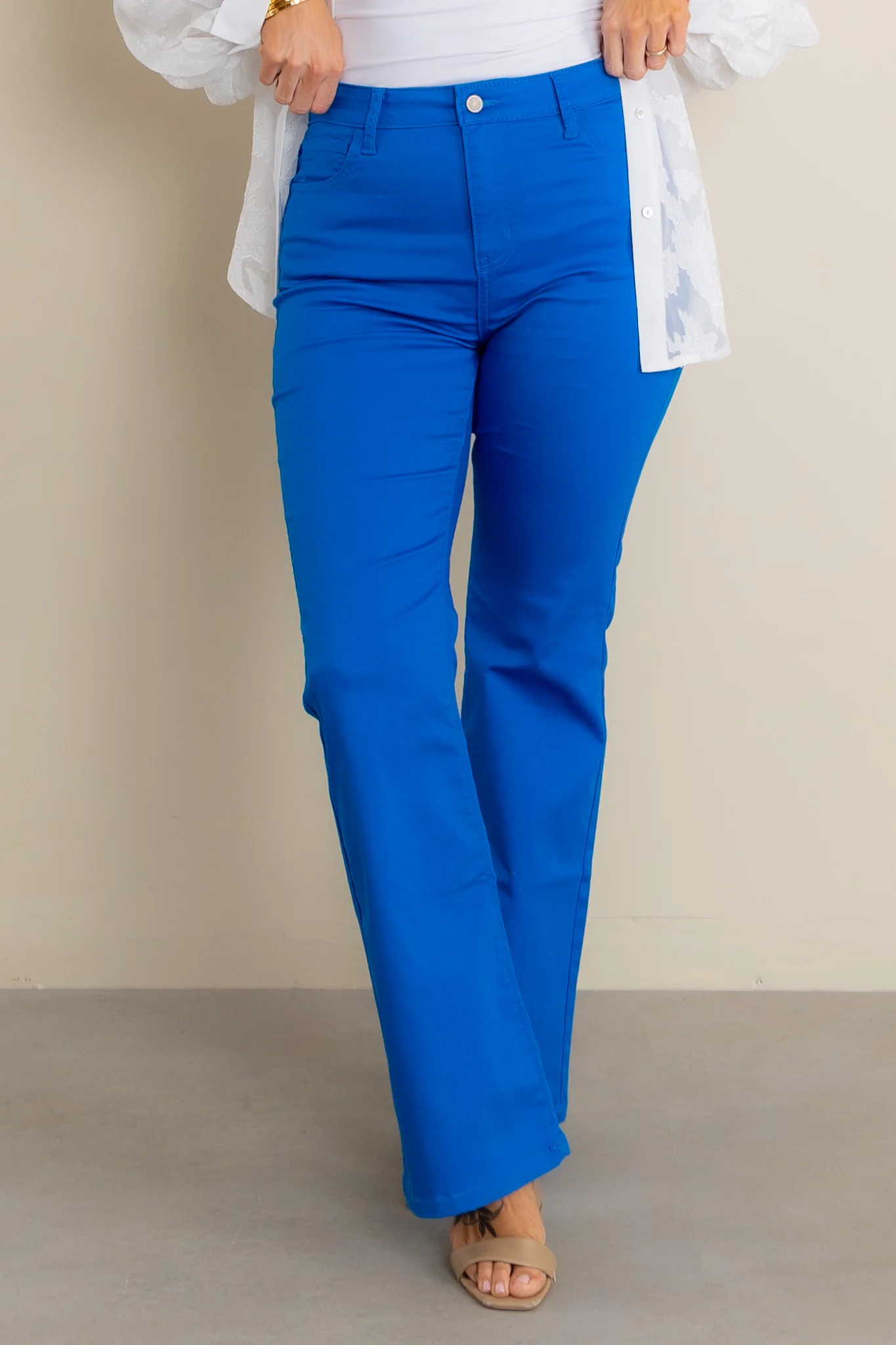 Raleigh High Rise Bootcut Ocean Blue Pant - FINAL SALE