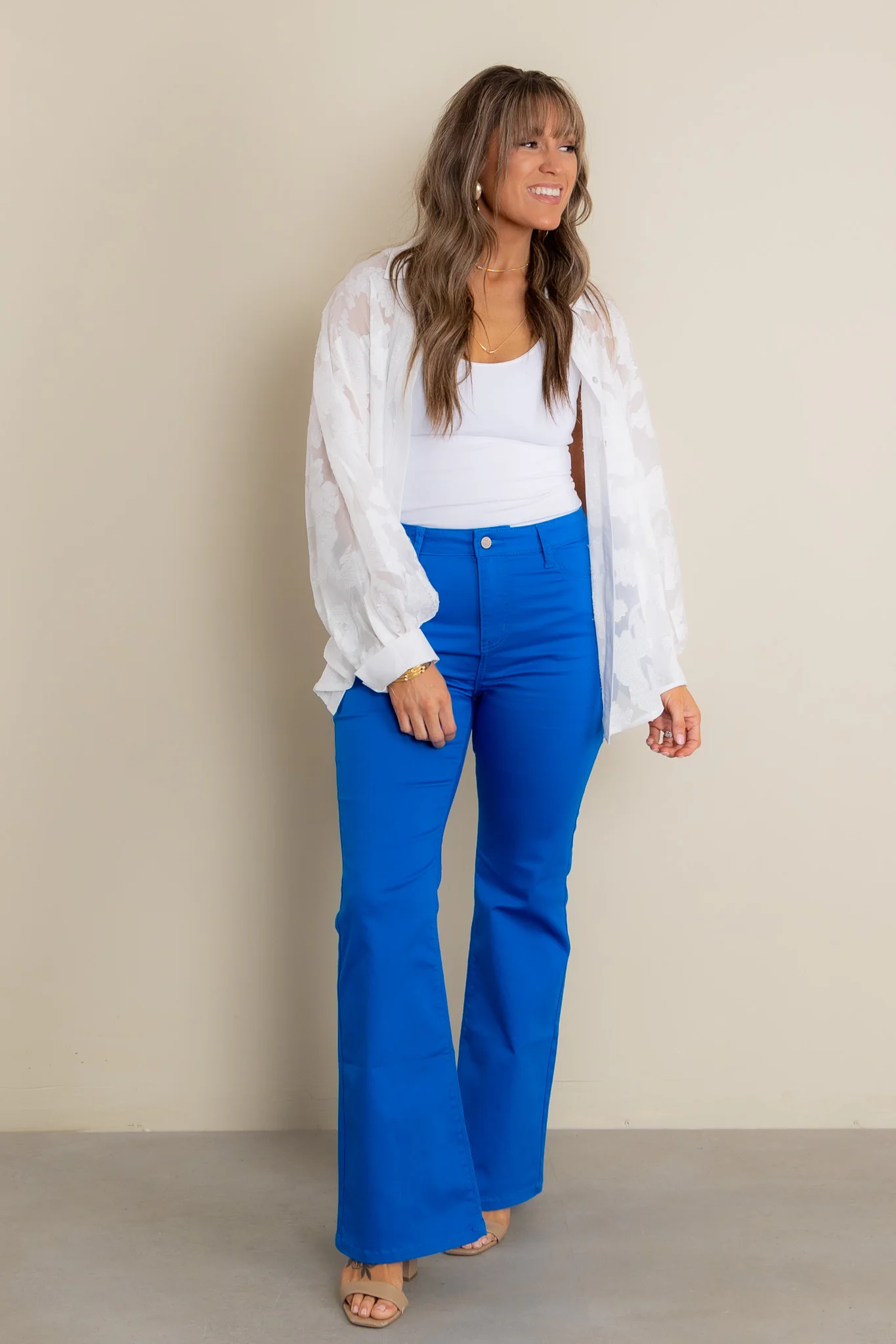 Raleigh High Rise Bootcut Ocean Blue Pant - FINAL SALE - Image 2