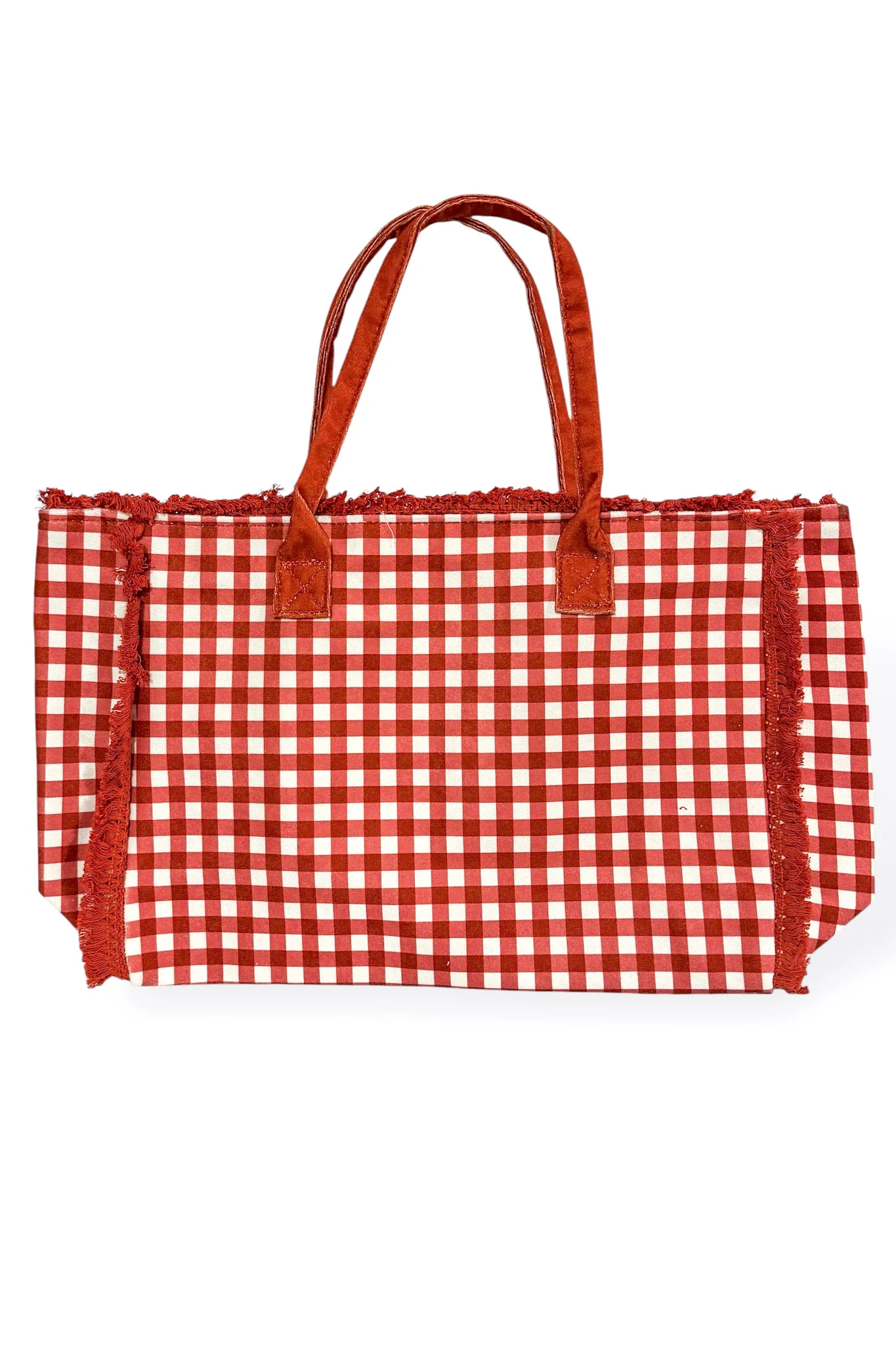 Calling On You Red Checked Bag