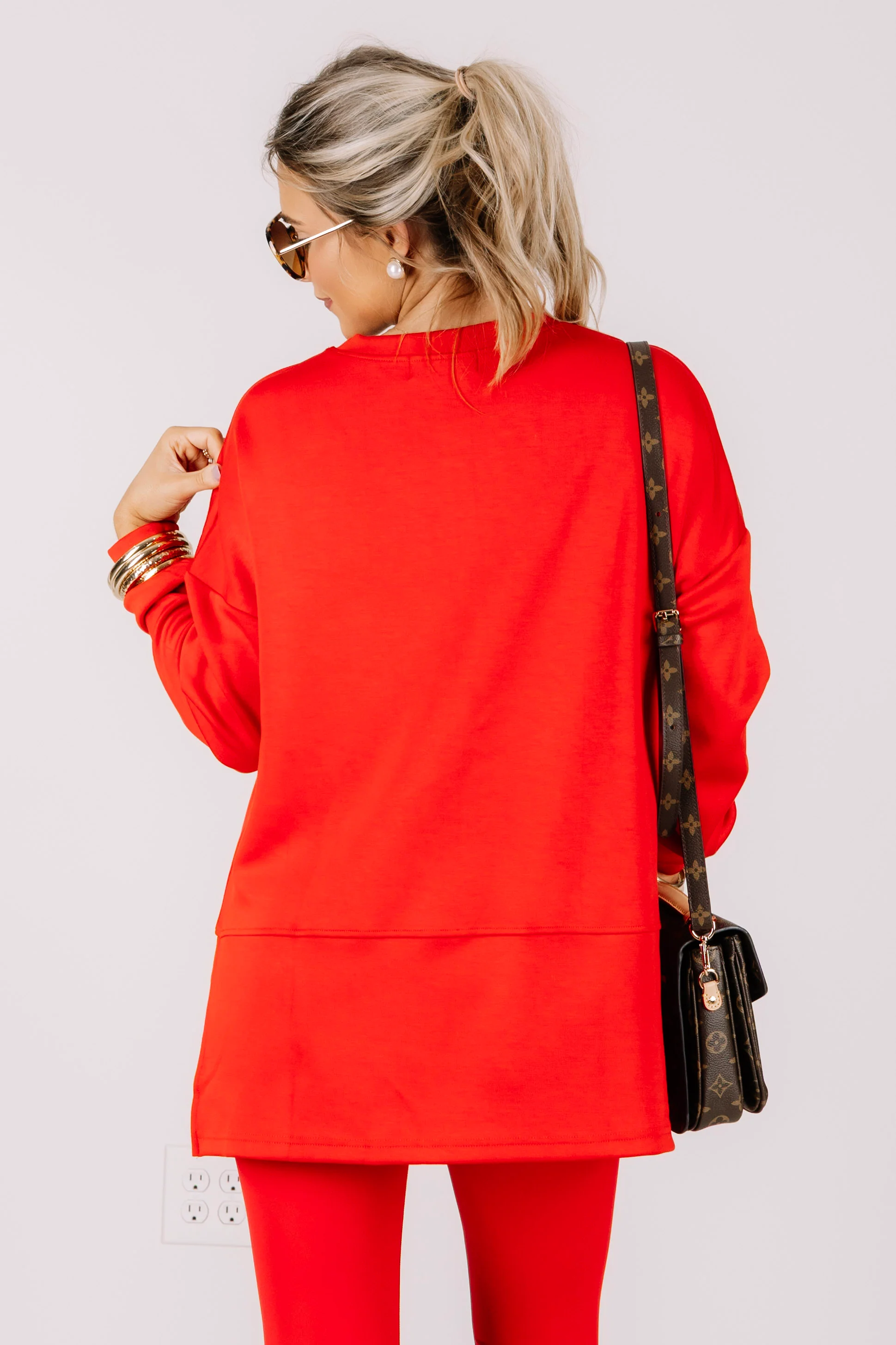 TWT Clarissa Red Long Sleeve Top - Image 4