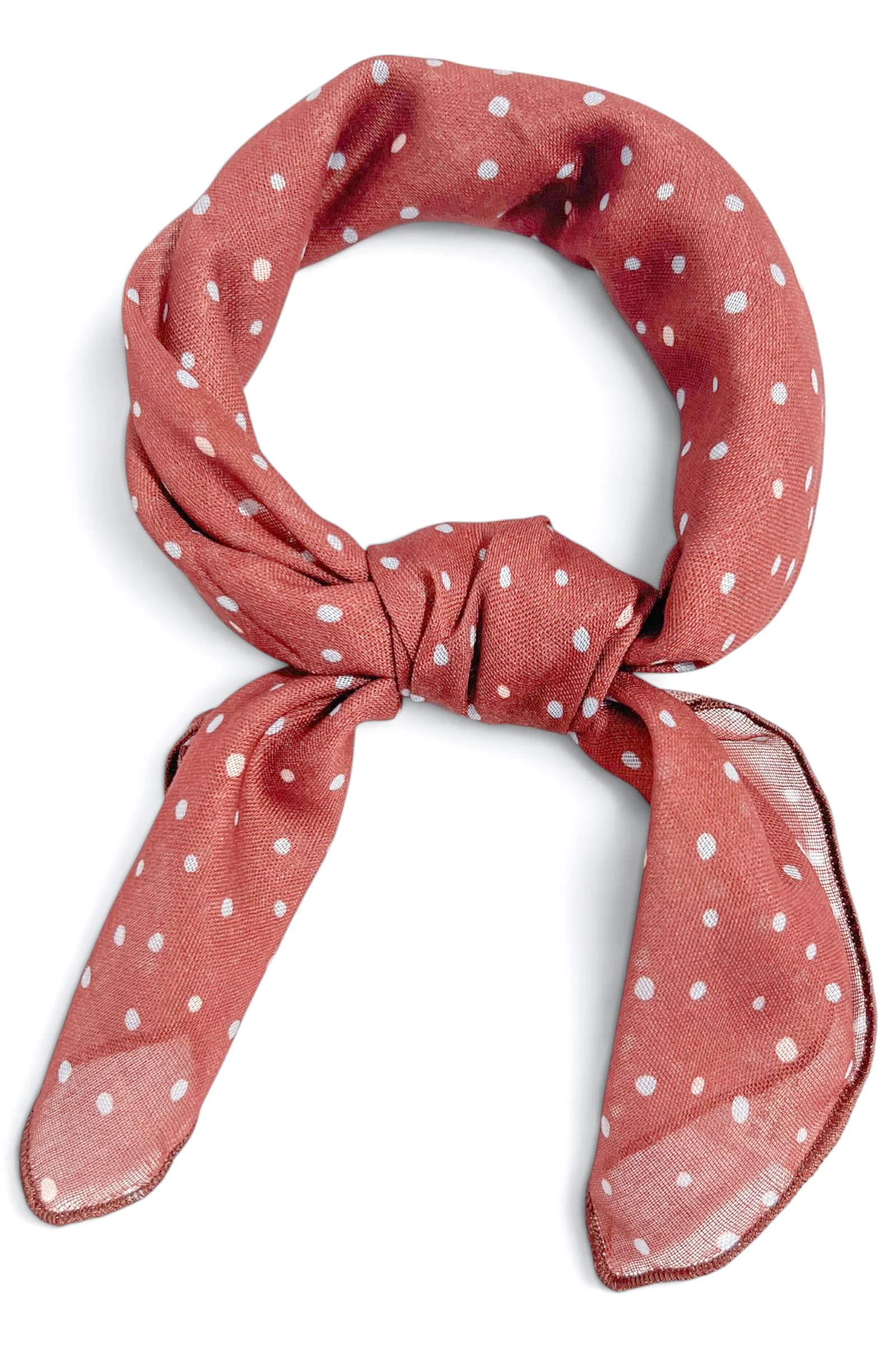 Roxanne Red Polka Dot Square Scarf