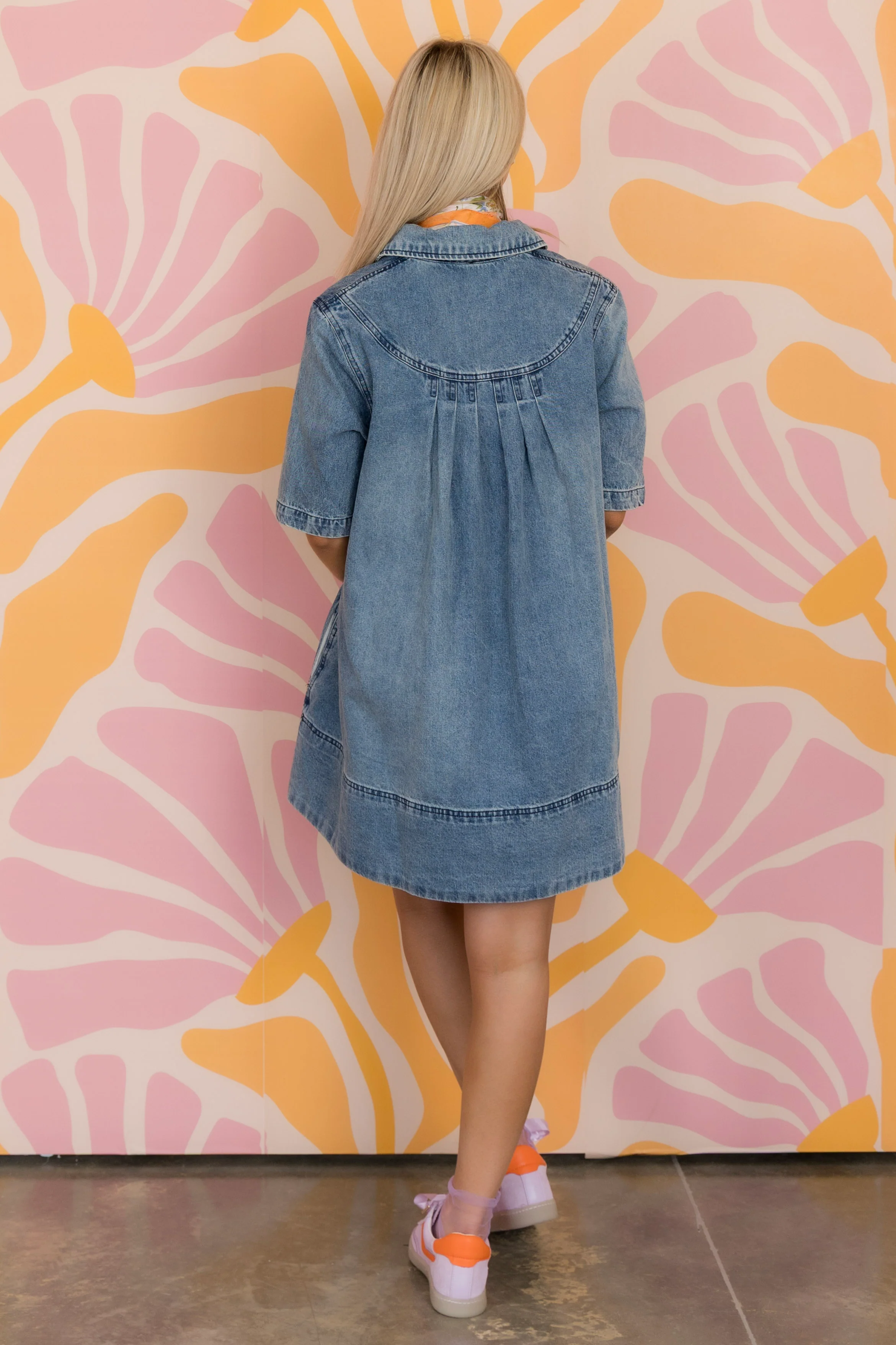 FREE PEOPLE Remino Denim Mini Dress - Image 3