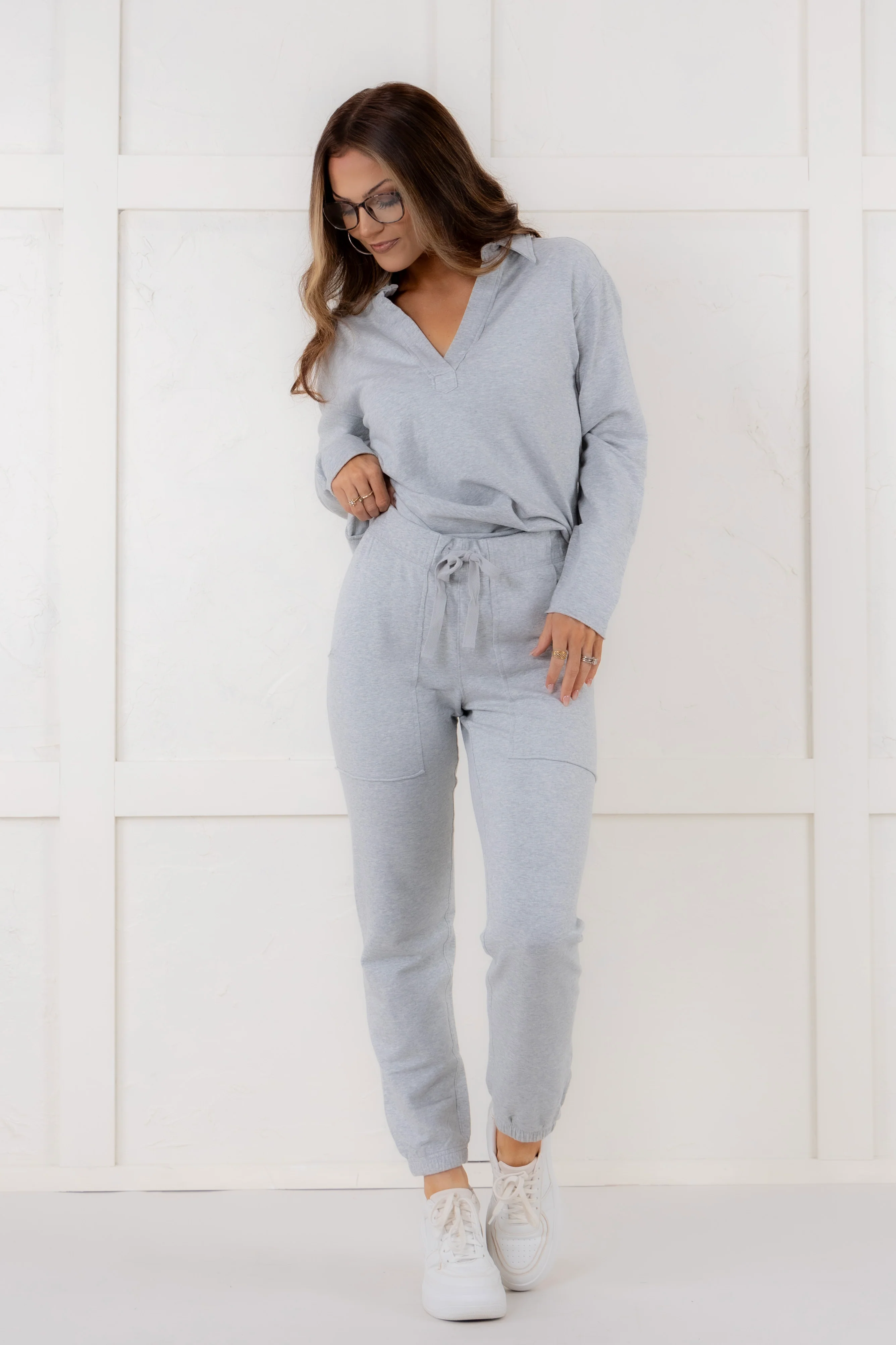 Riley V-Neck Popover Top - SALE - Image 2