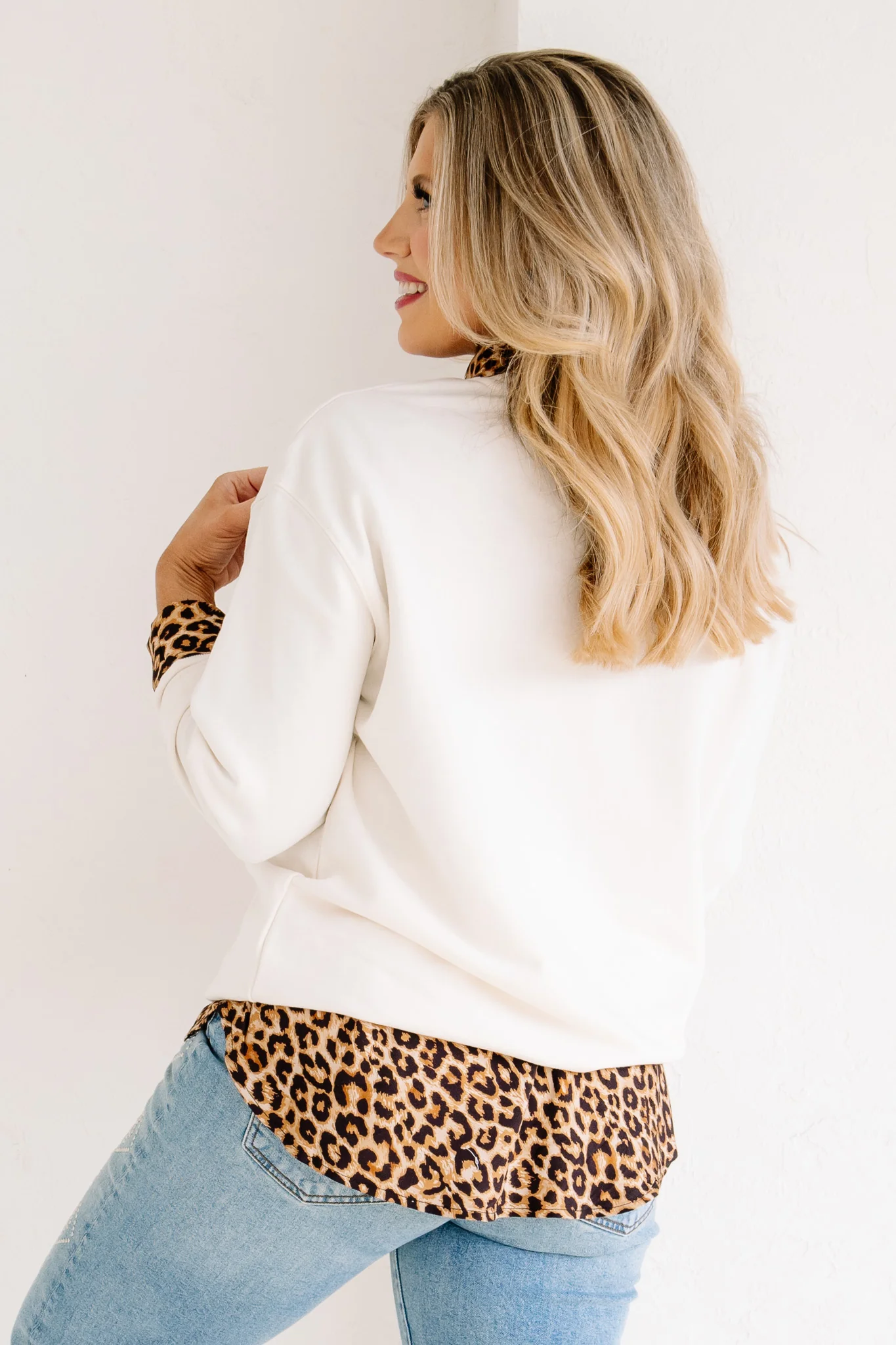 Rock & Roll World Tour Ivory Leopard Sweatshirt - Image 11