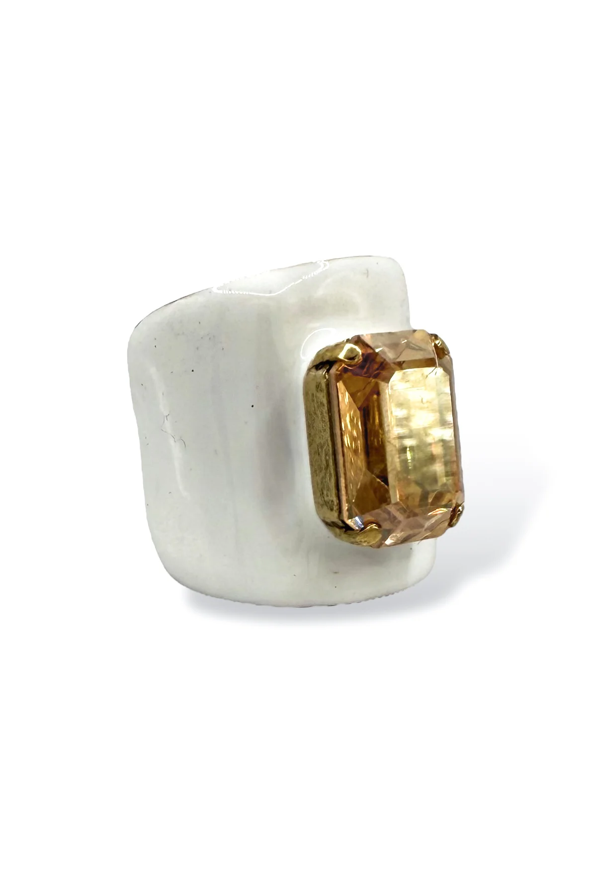 TOVA Roddy White Enamel Ring