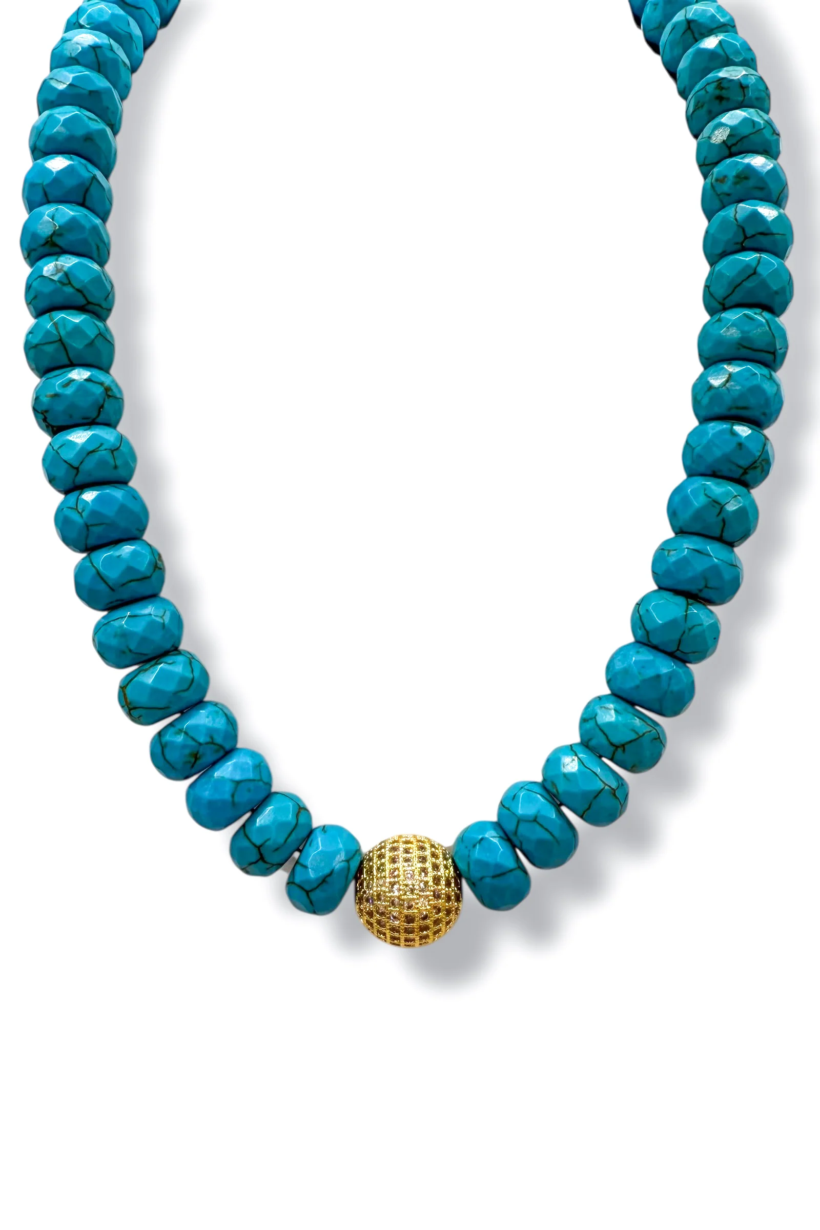 Virtue Stand Firm Turquoise Beaded Necklace
