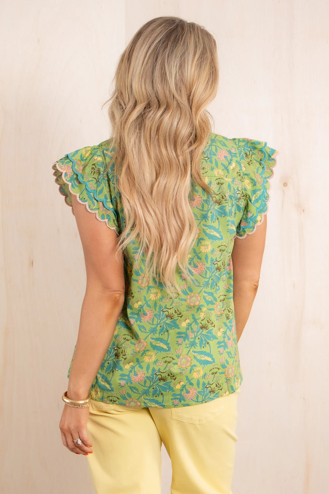 Ivy Sage Mix Ruffle Short Sleeve Top *Final Sale* - Image 6