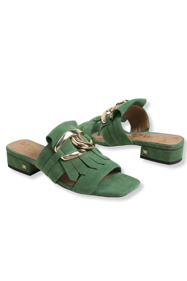 Sam Edelman Darby Thyme Green Suede Heel Sandals *Final Sale* - Image 4