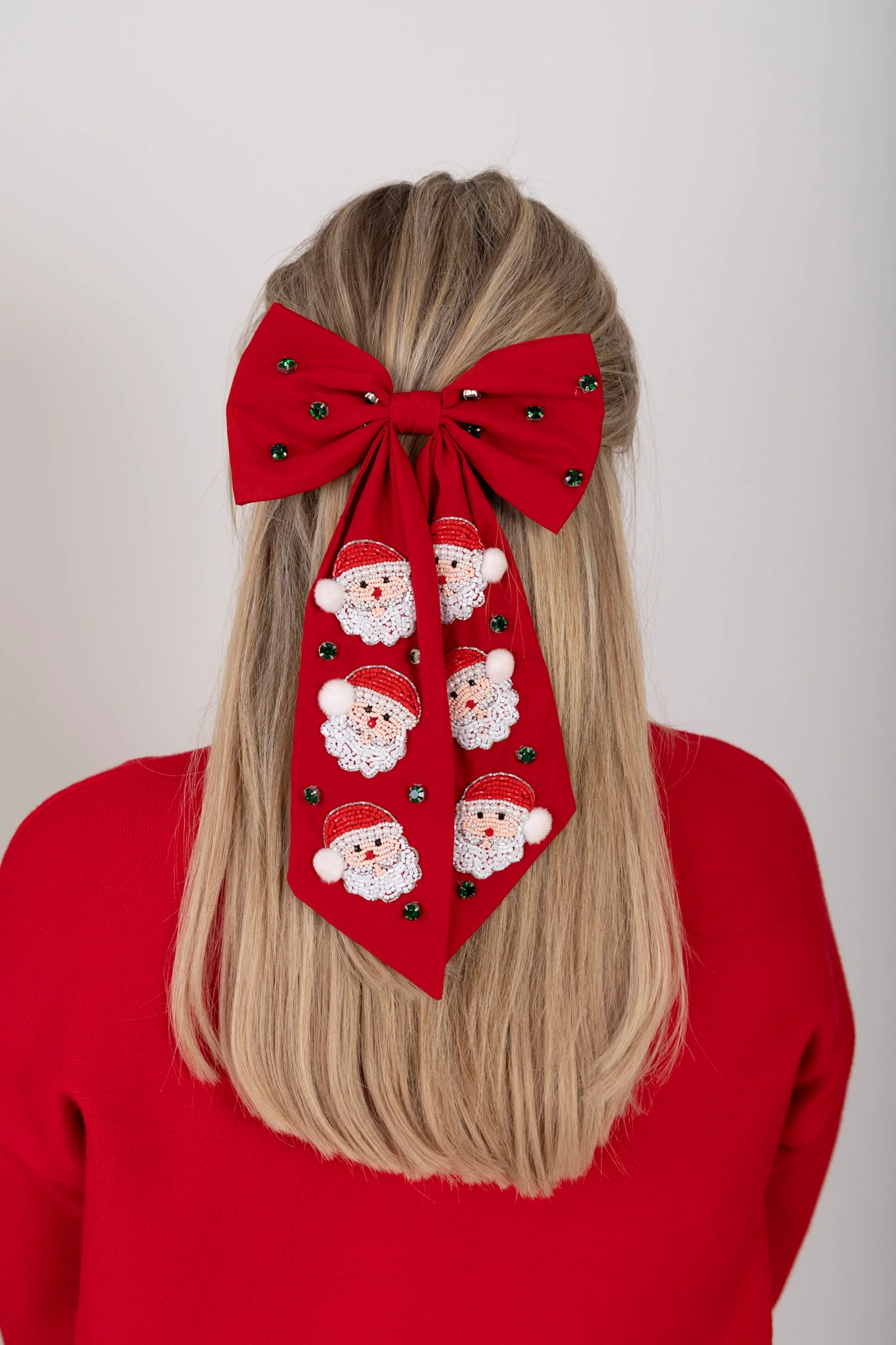 Better Be Nice Santa Hair Bow - Image 2