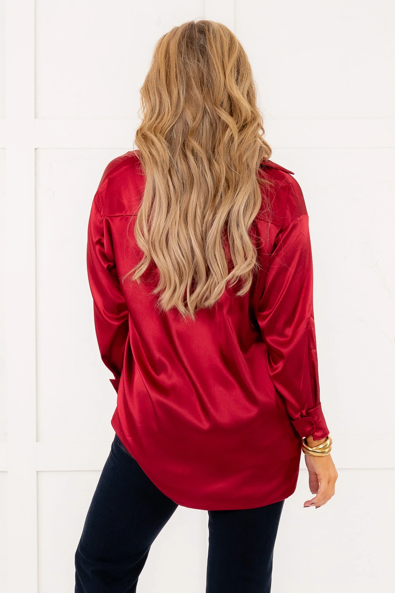 Layla Shirt - Burgundy - FINAL SALE - Image 6