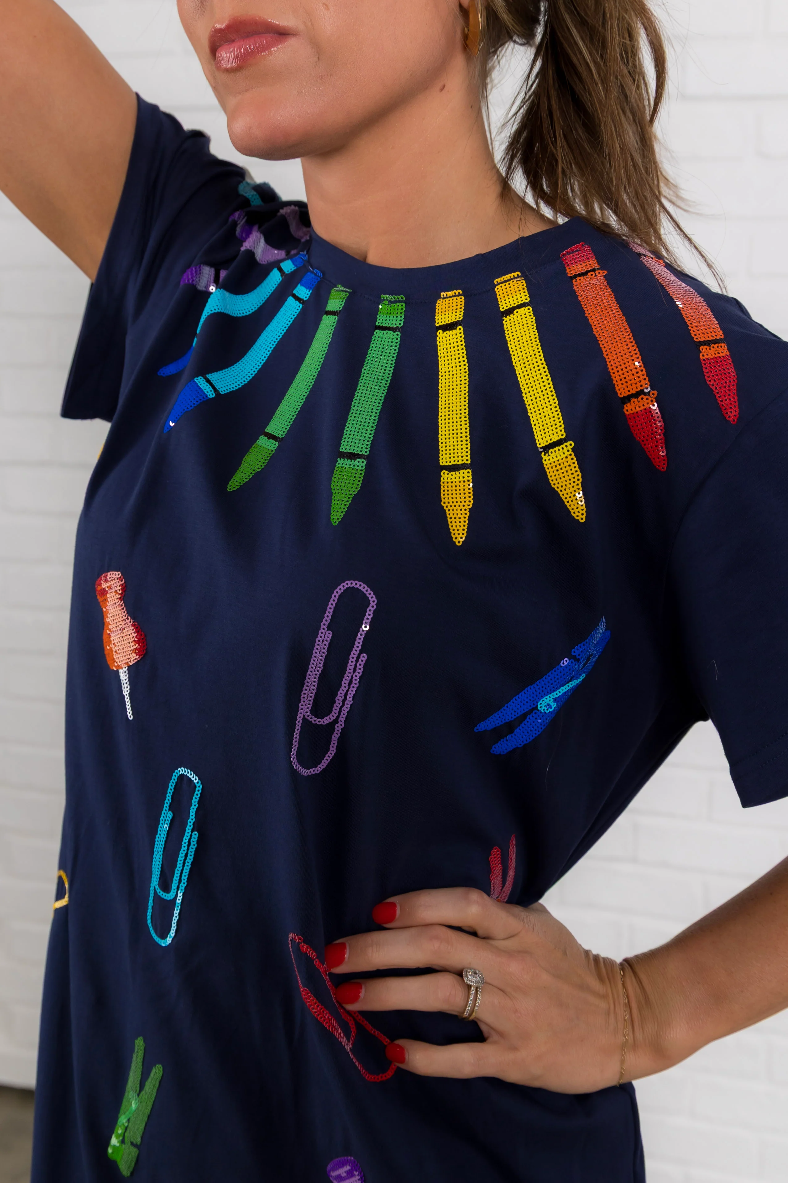 Queen Of Sparkles School Supplies Tee Midi Dress *Final Sale* - Image 4