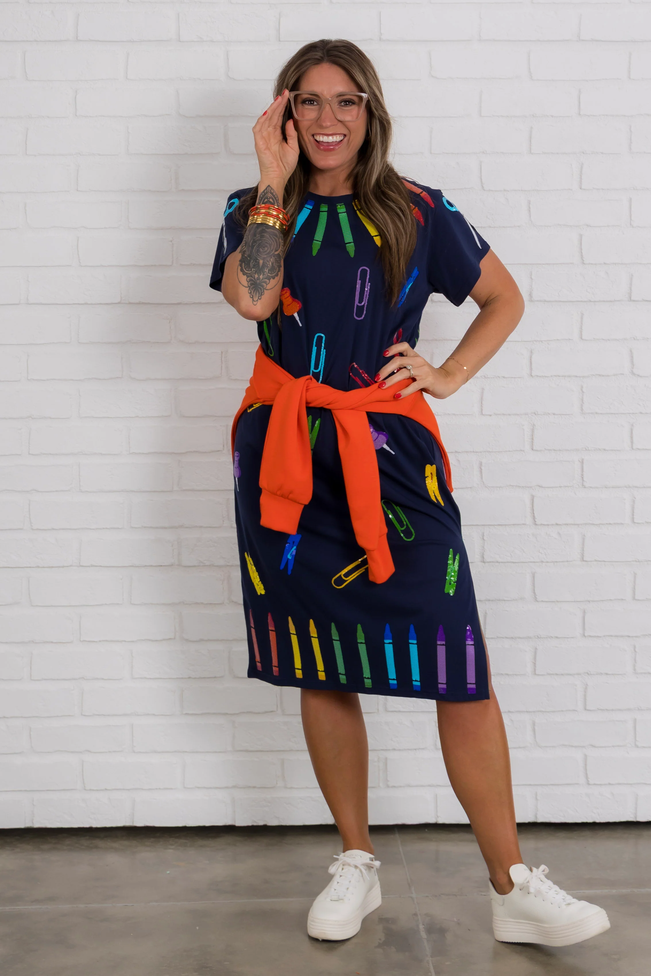 Queen Of Sparkles School Supplies Tee Midi Dress *Final Sale* - Image 5