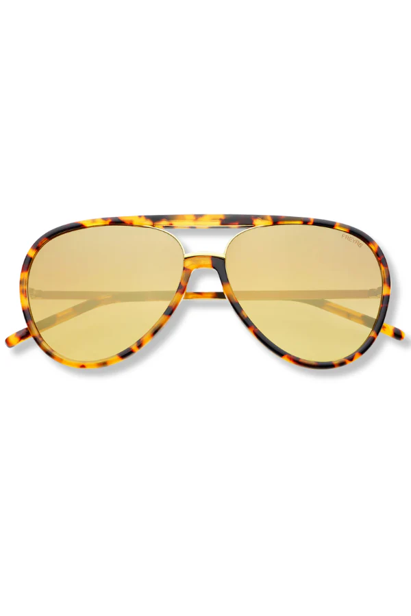 Freyrs Shay Aviator Tortoise/Gold Mirror Sunglasses - Image 2