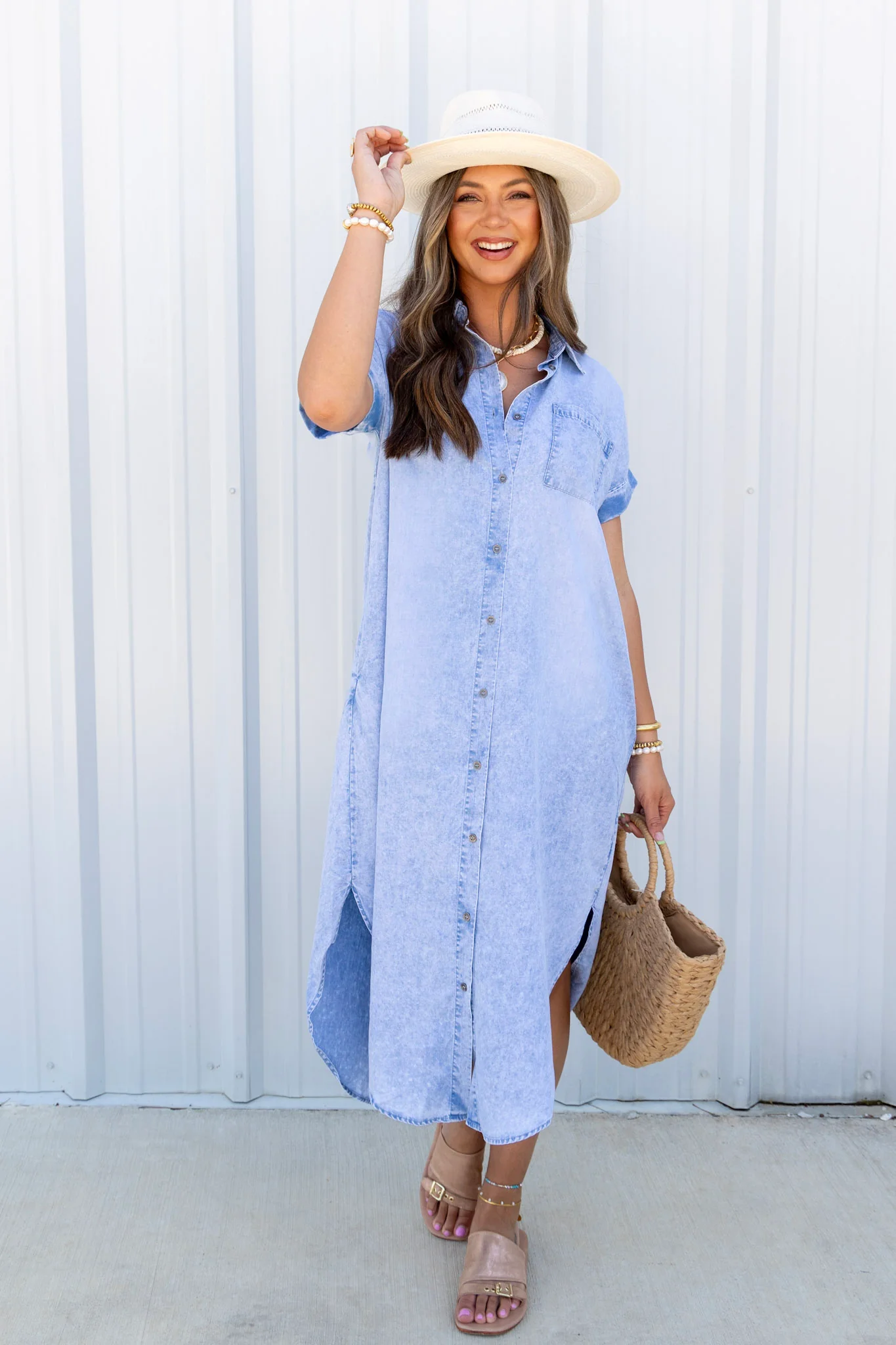 Vantage Point Denim Midi Dress - Image 2