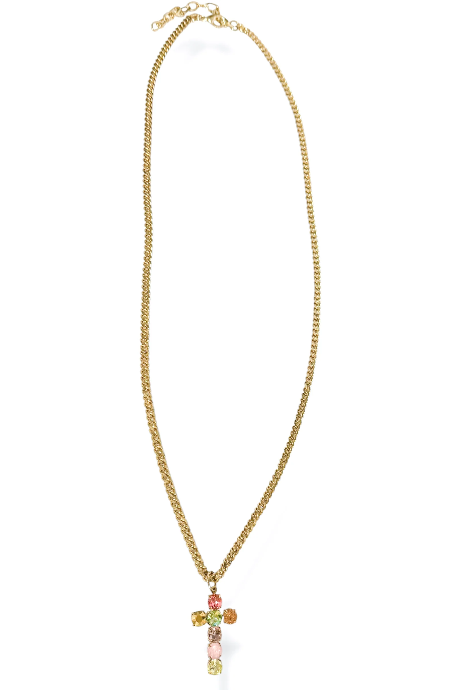 Sienna by TOVA Pink Ombre Cross Necklace