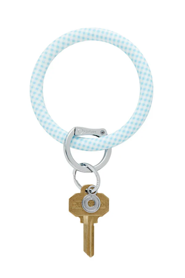 O-Venture Silicone Big O Gingham Sweet Carolina Blue Key Ring