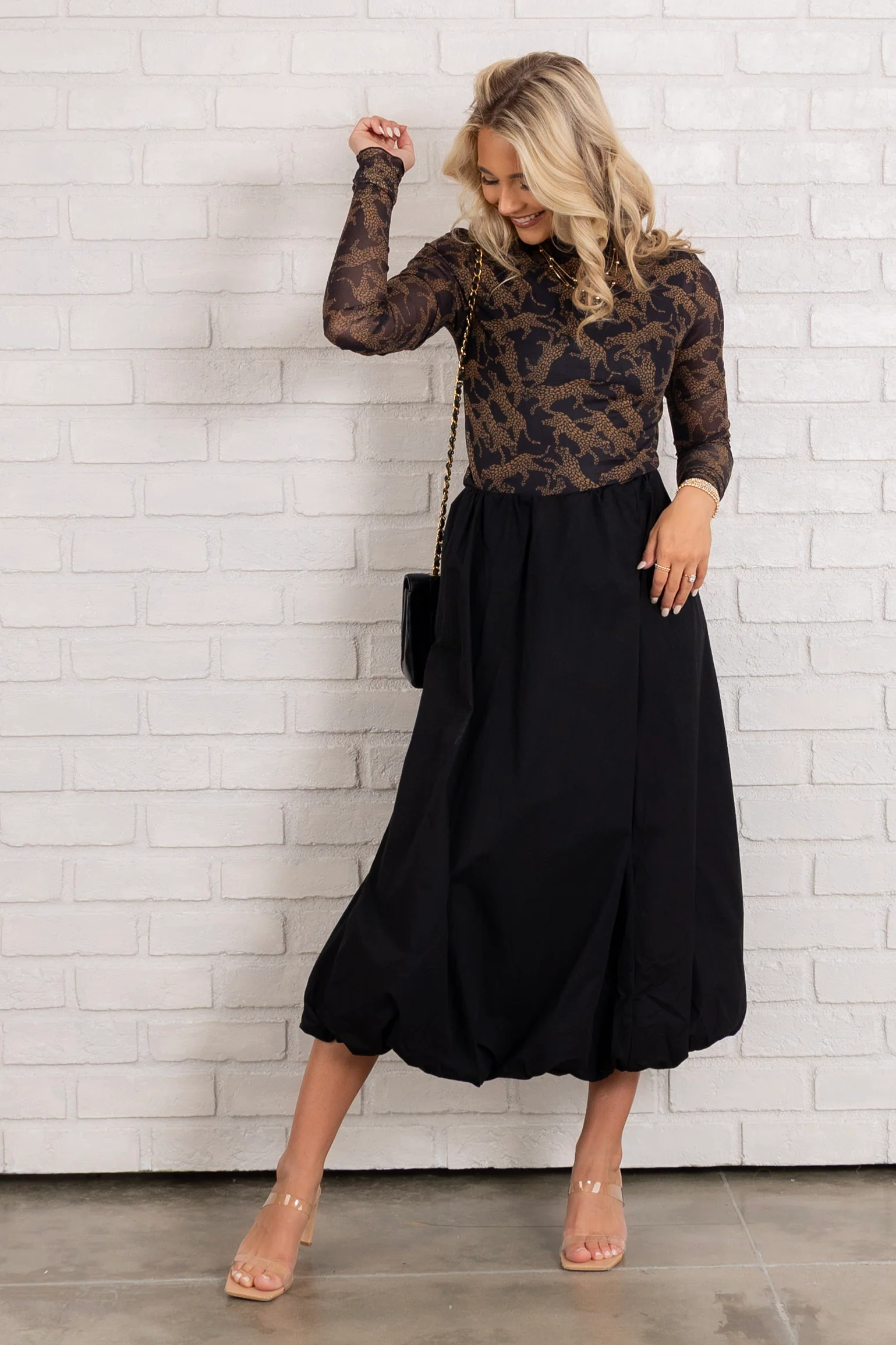 Never Change Your Spots Leopard Layering Long Sleeve Top - Image 3