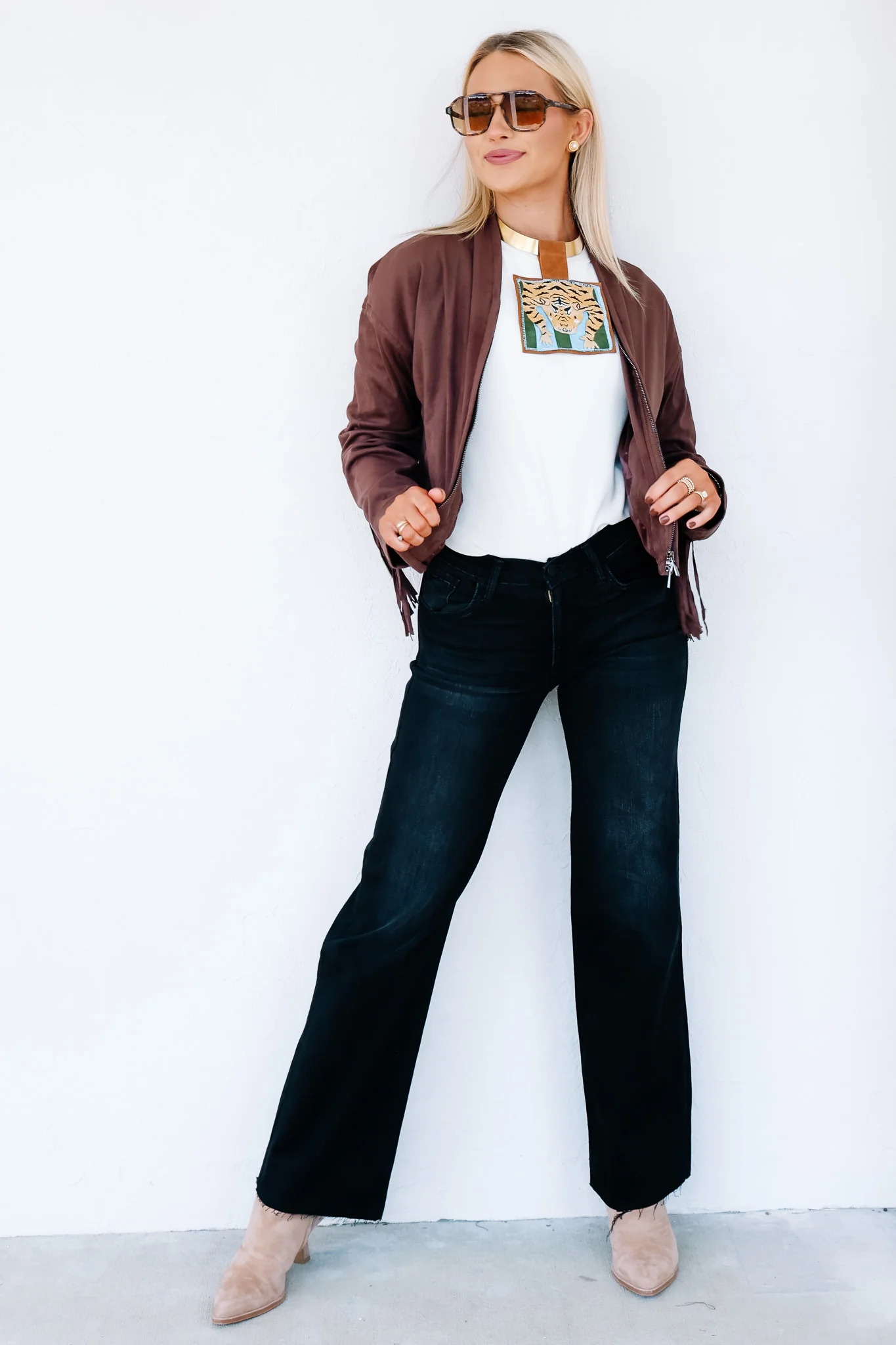 Just Black Washed Black Raw Hem Wide Leg Jean - Image 2