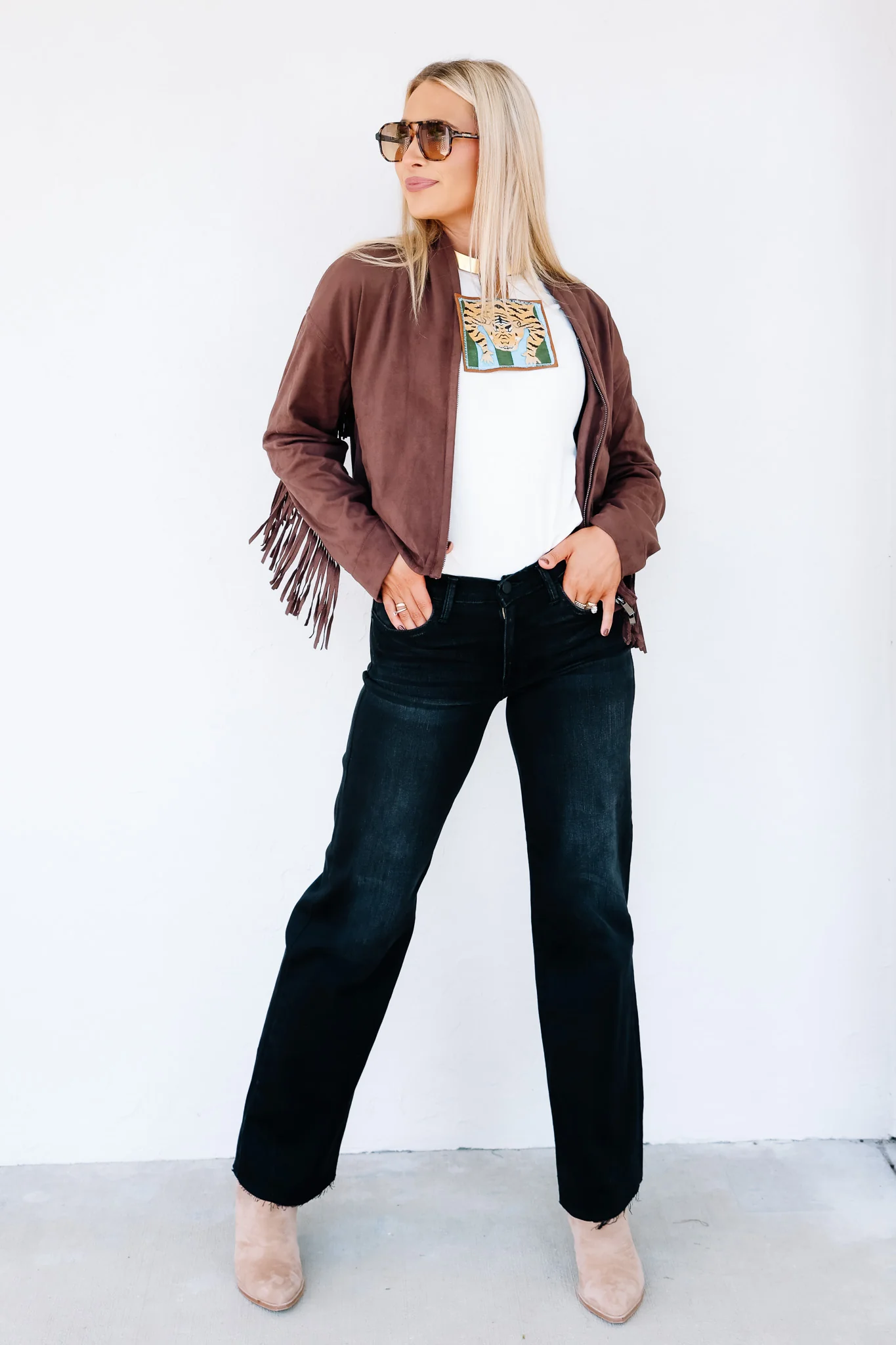 Just Black Washed Black Raw Hem Wide Leg Jean - Image 3