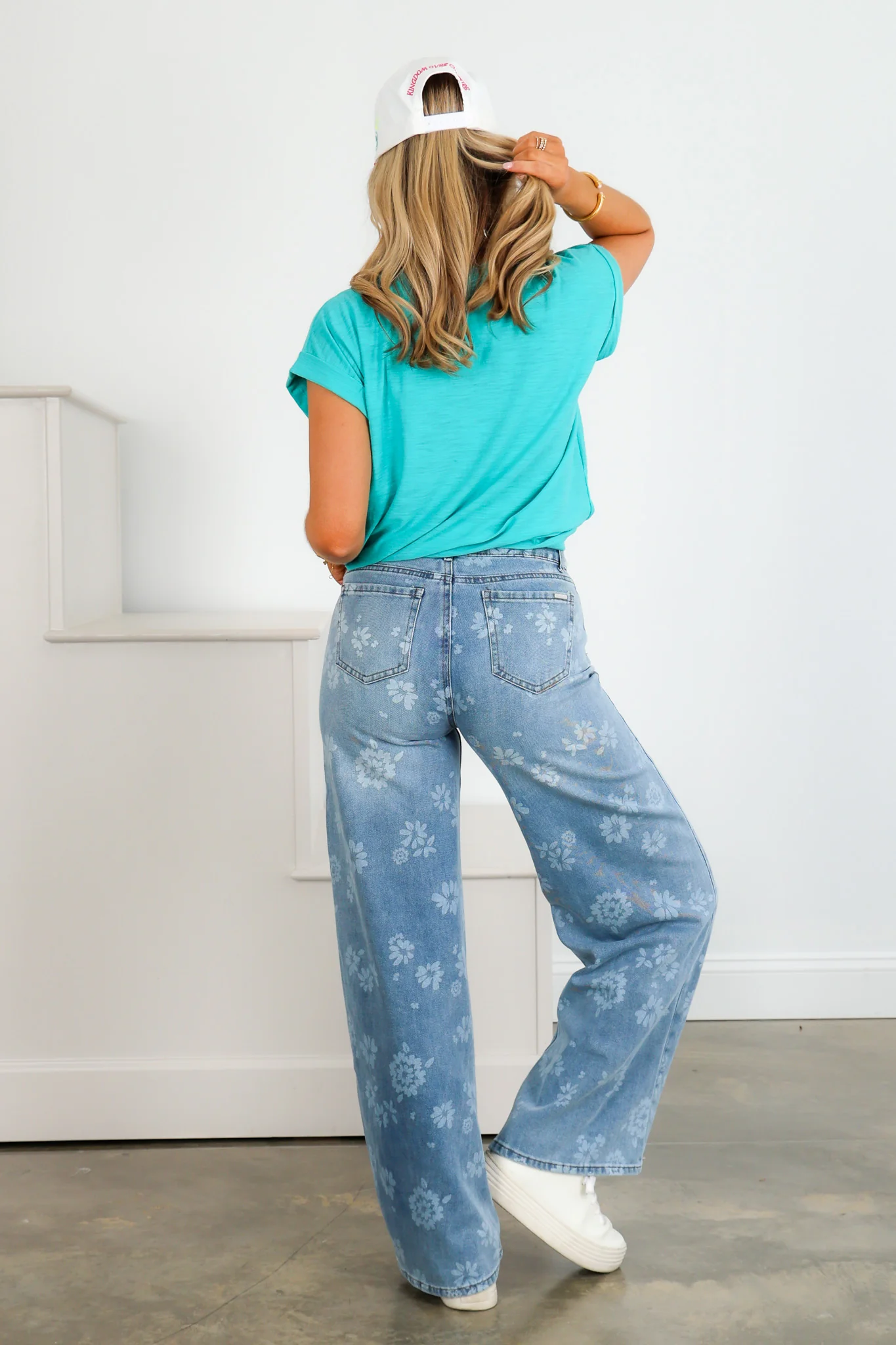 Margret Slub Turquoise Short Sleeve Tee - Image 5