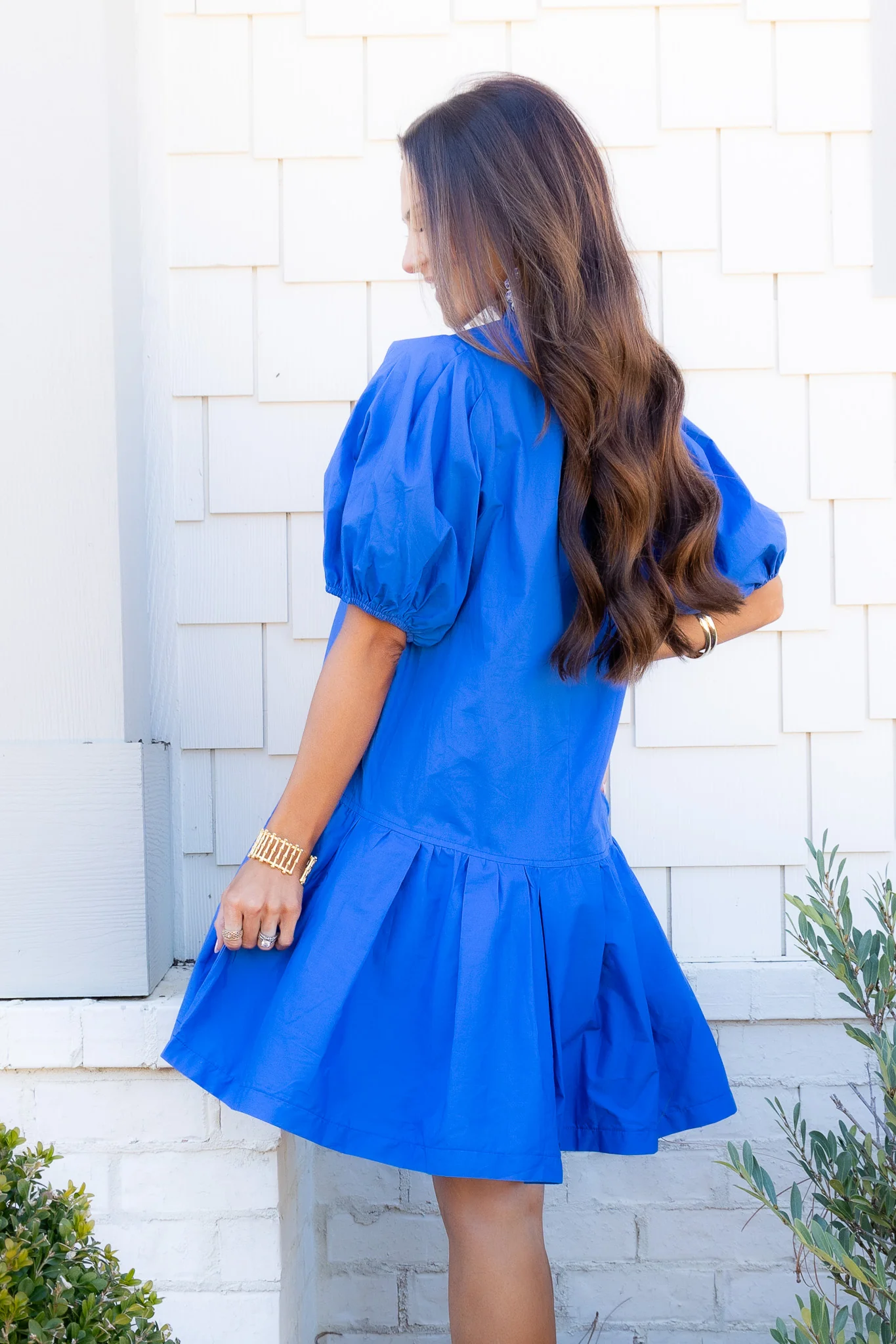 Good To Go Short Sleeve Indigo Mini Dress - Image 4