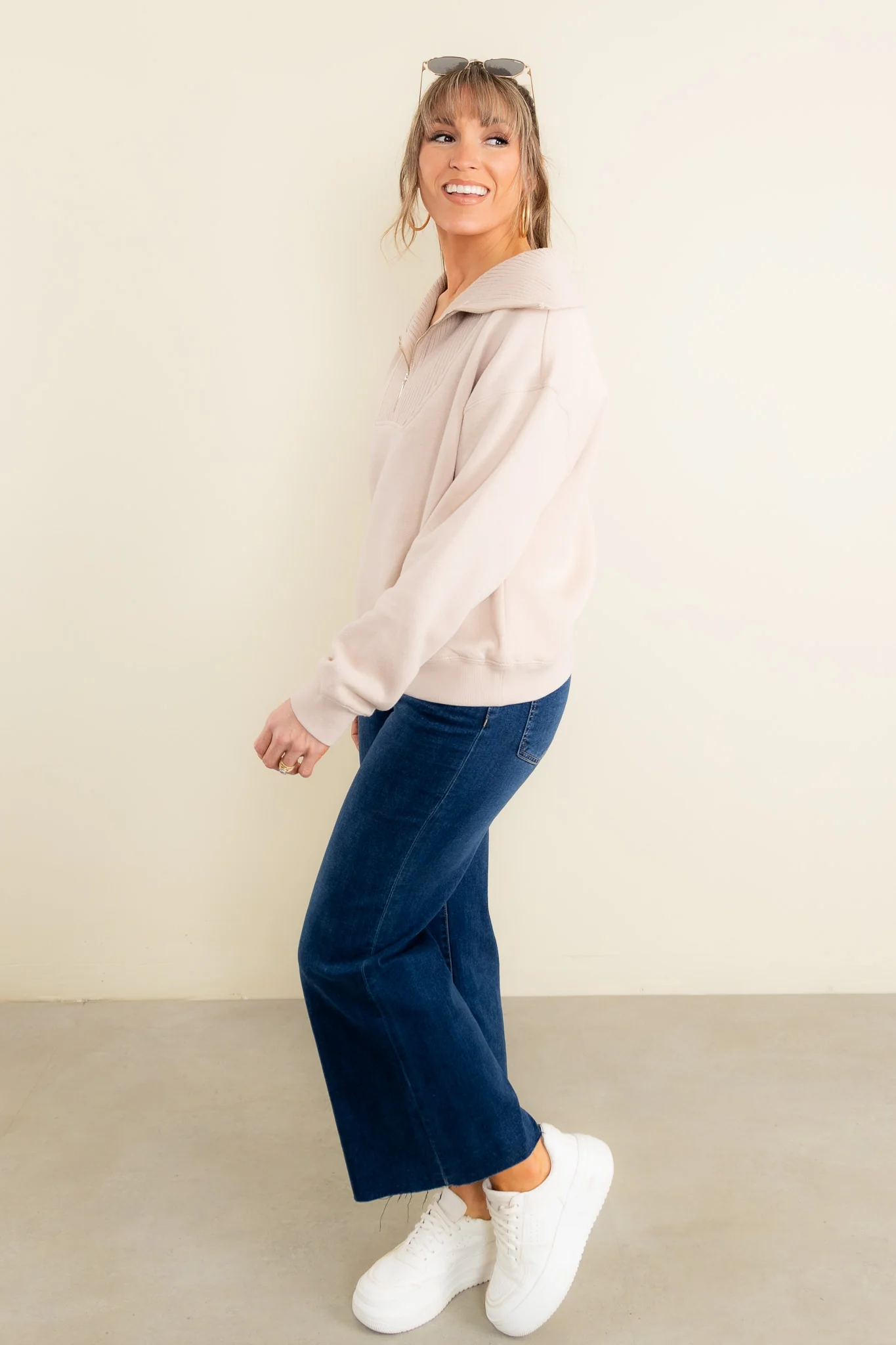 Z Supply Sonata Fleece Sweatshirt In Parchment - Image 3