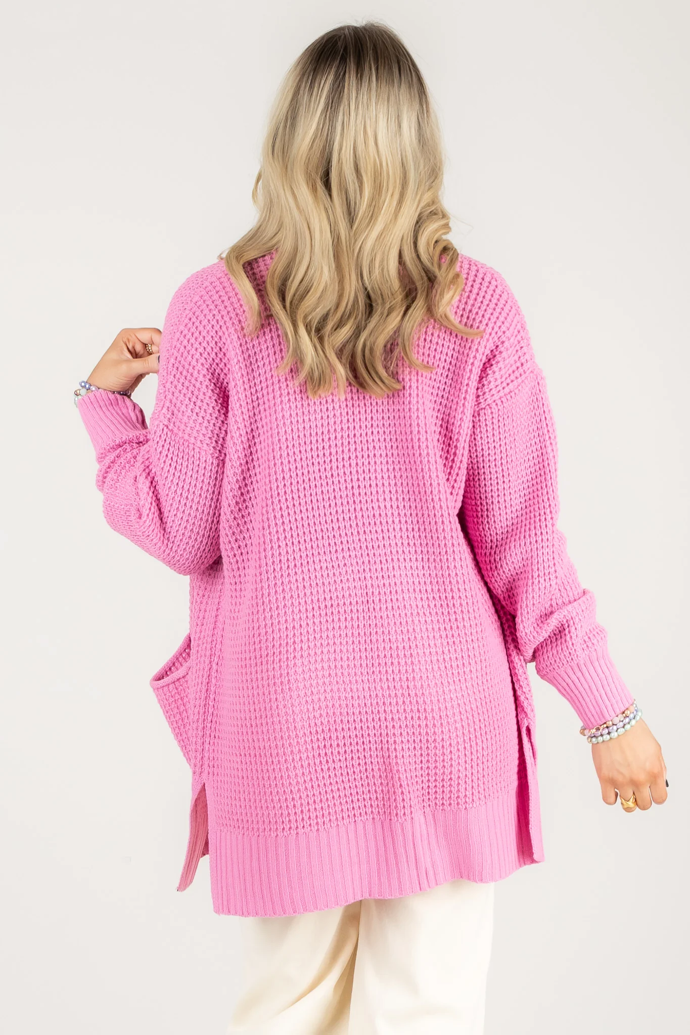 Steal A Moment Candy Pink Long Sleeve Cardigan - Image 6