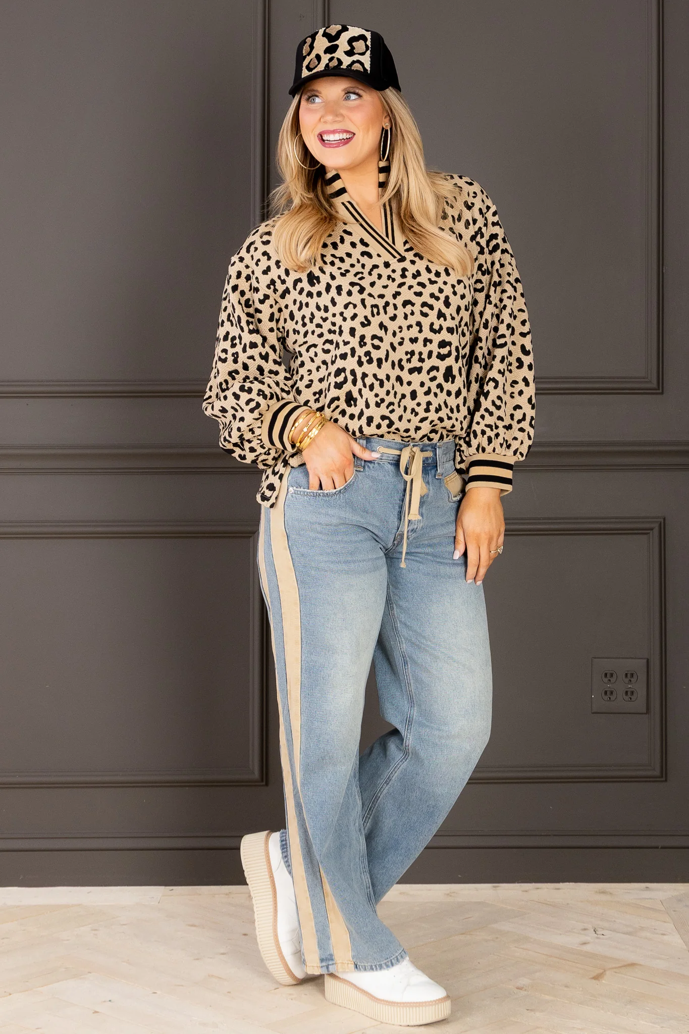 Charlotte Stone Leopard Long Sleeve Blouse - Image 5