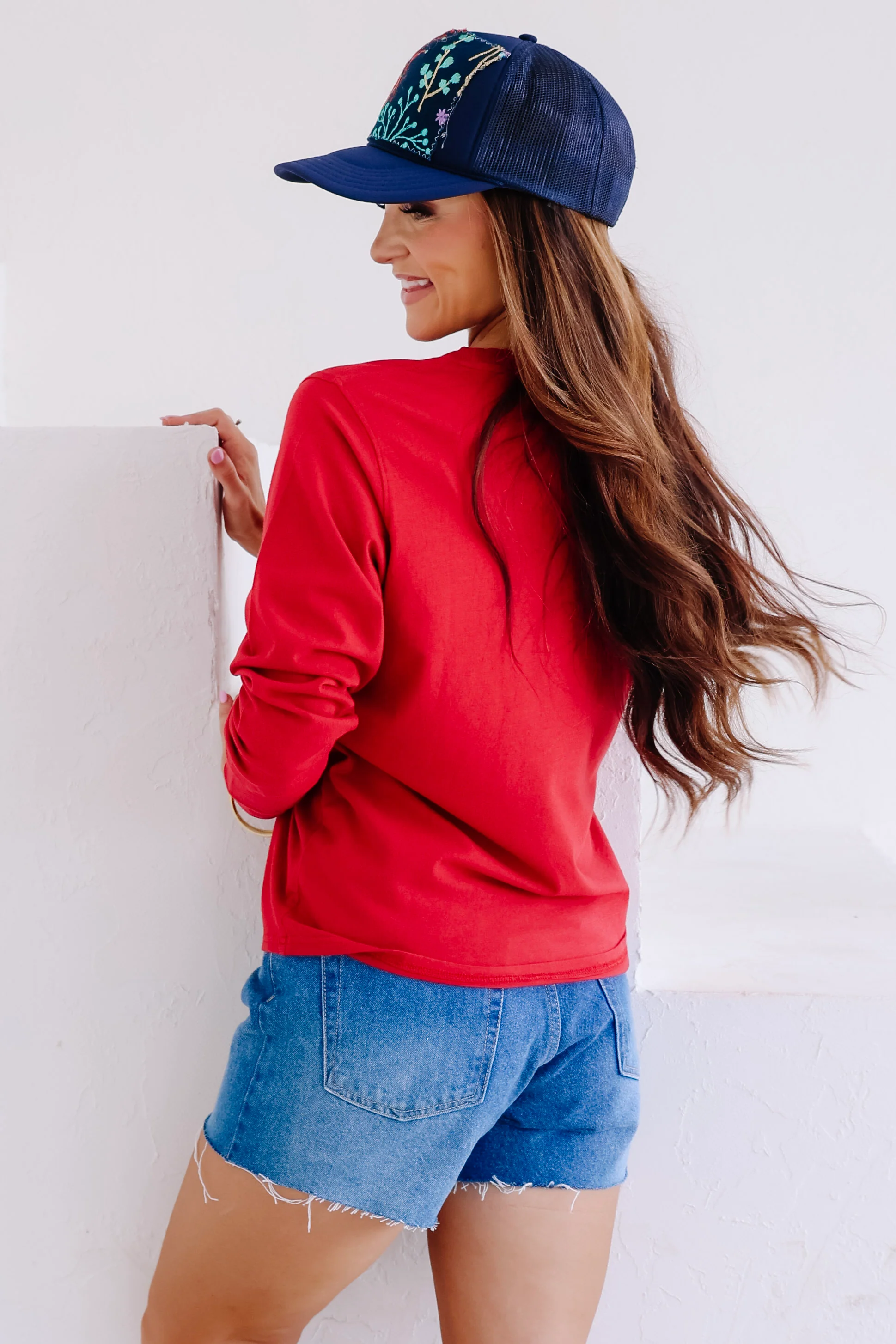 Keep It Casual Garnet Red Long Sleeve Top - Image 4
