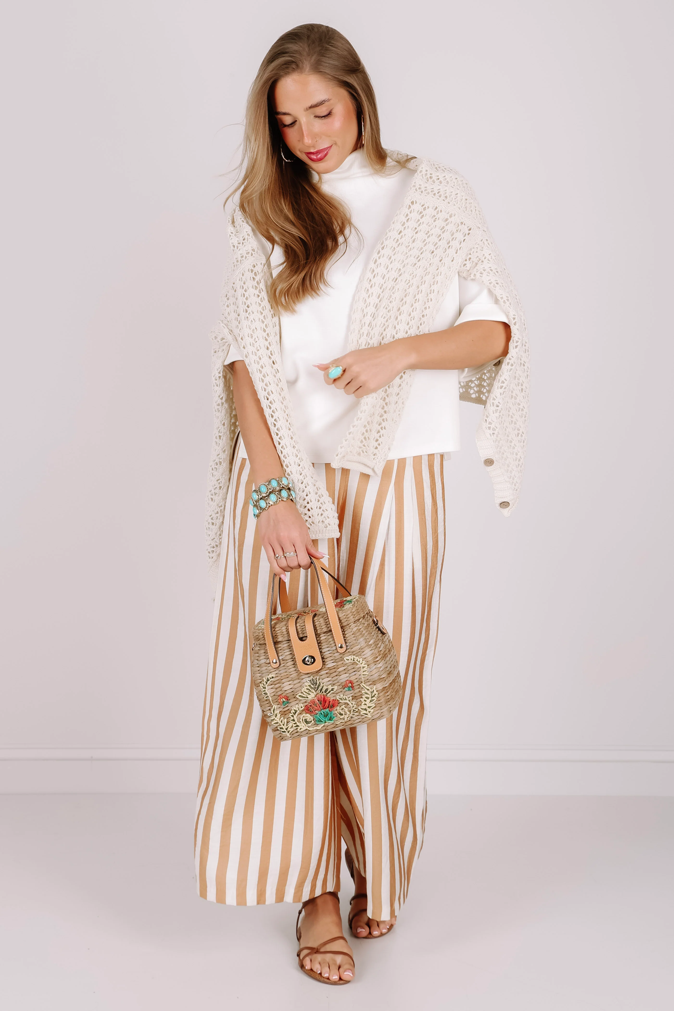 Sunday Stroll Cream Short Sleeve Top - Image 2