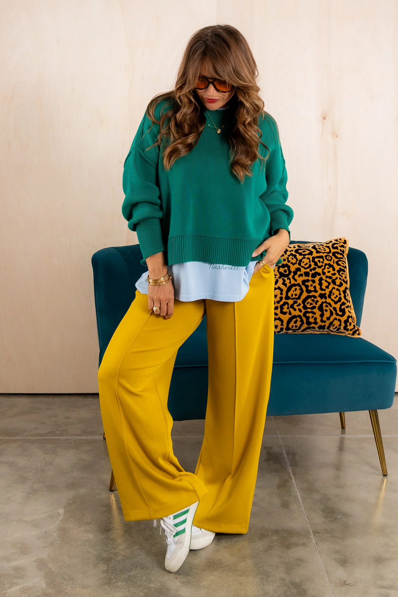 DOORBUSTER Fauna Forest Green Long Sleeve Sweater Top - Image 2