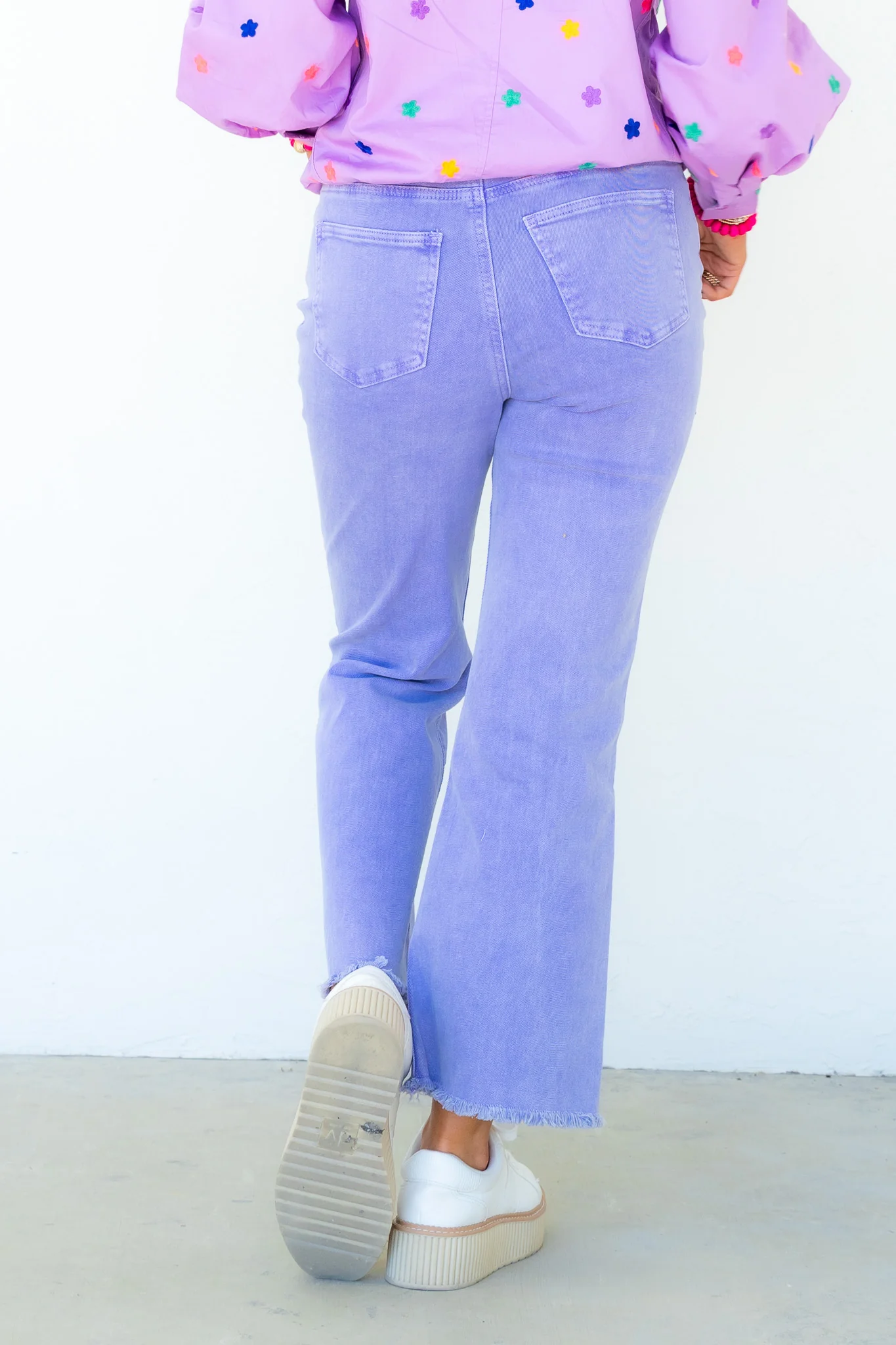 Take it Away Lavender Wide Leg Jean - Image 6