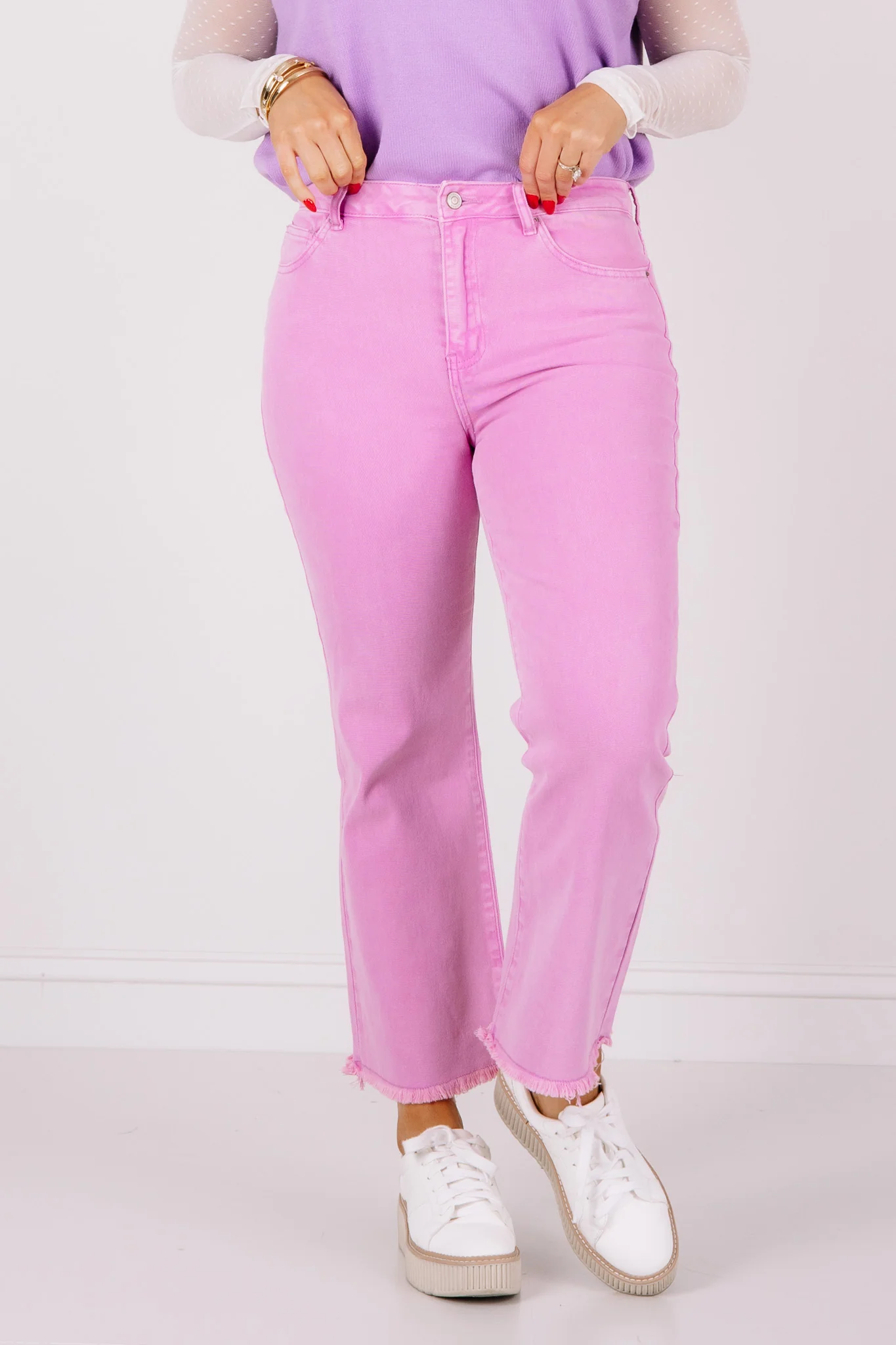Take it Away Mauve Wide Leg Jean